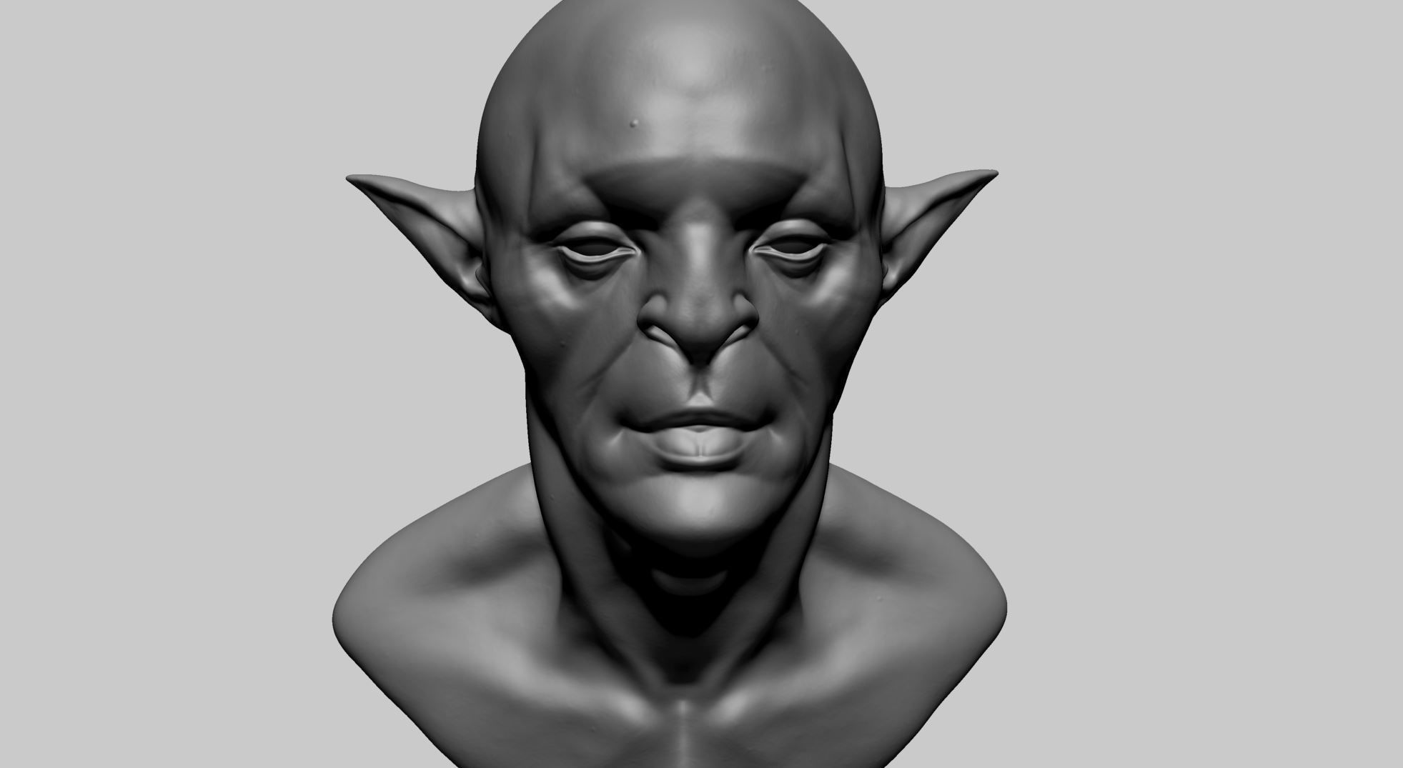 Creature Head B1 3D model_9