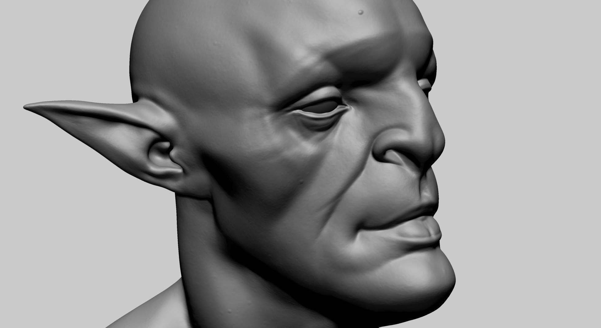 Creature Head B1 3D model_10