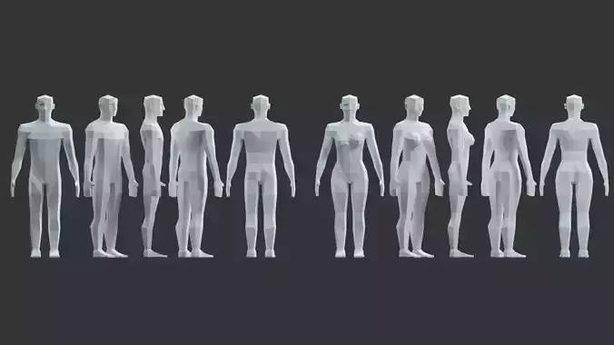 Lowpoly Male Female