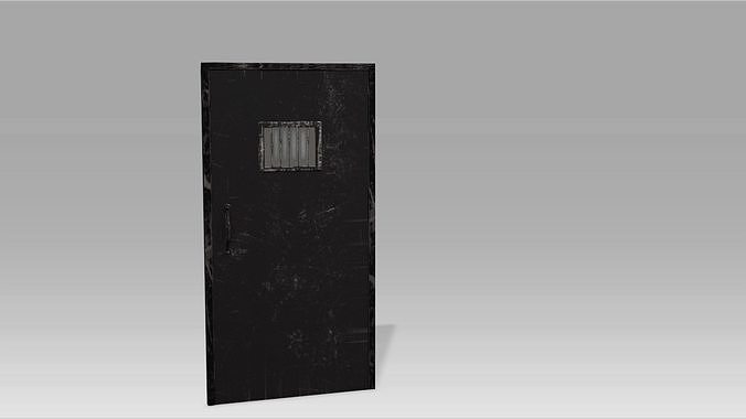 Puerta de hierro Low-poly 3D model
