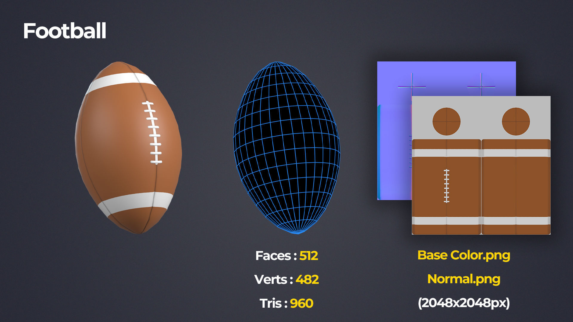 Sports Equipment Pack Low-poly 3D model_13