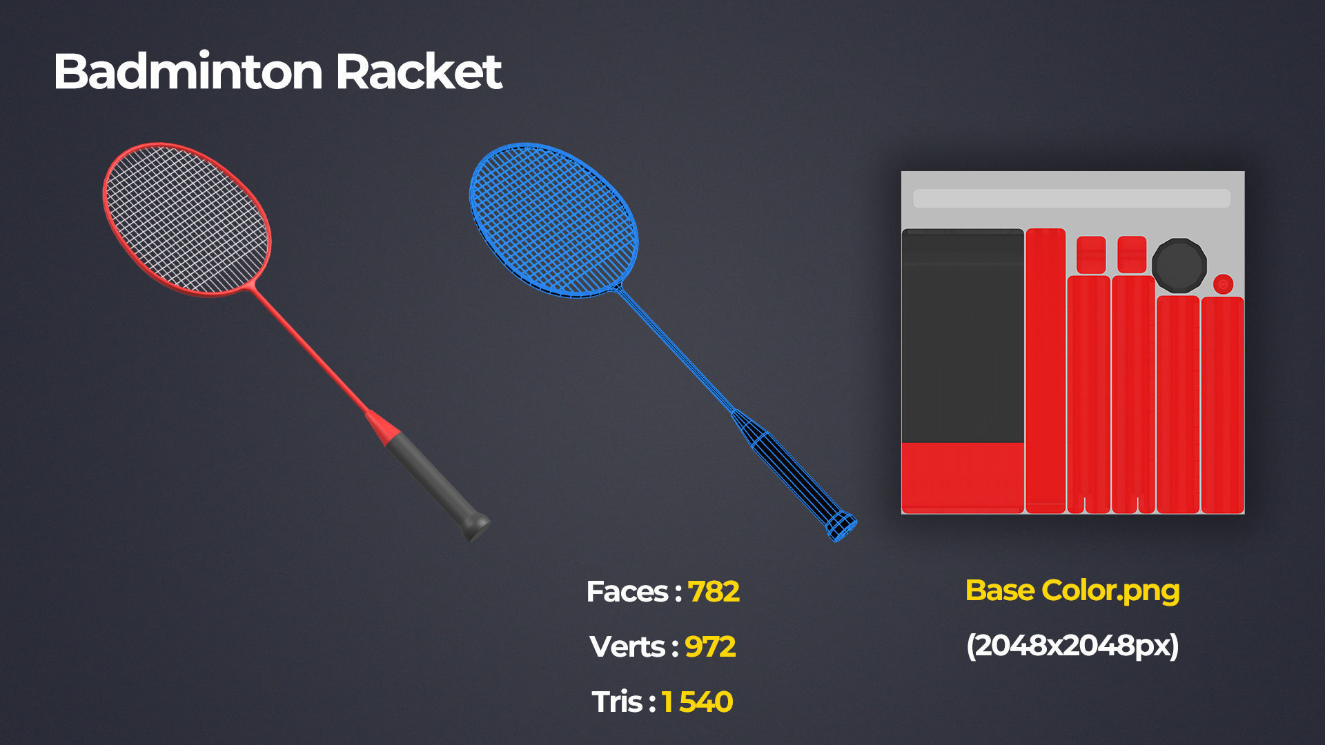 Sports Equipment Pack Low-poly 3D model_3