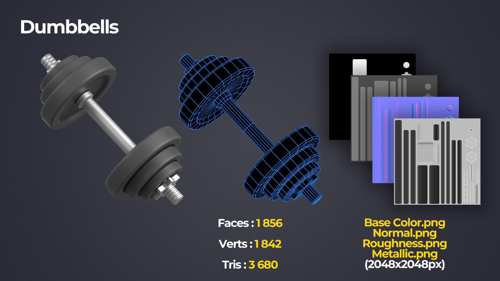 Sports Equipment Pack Low-poly 3D model_11