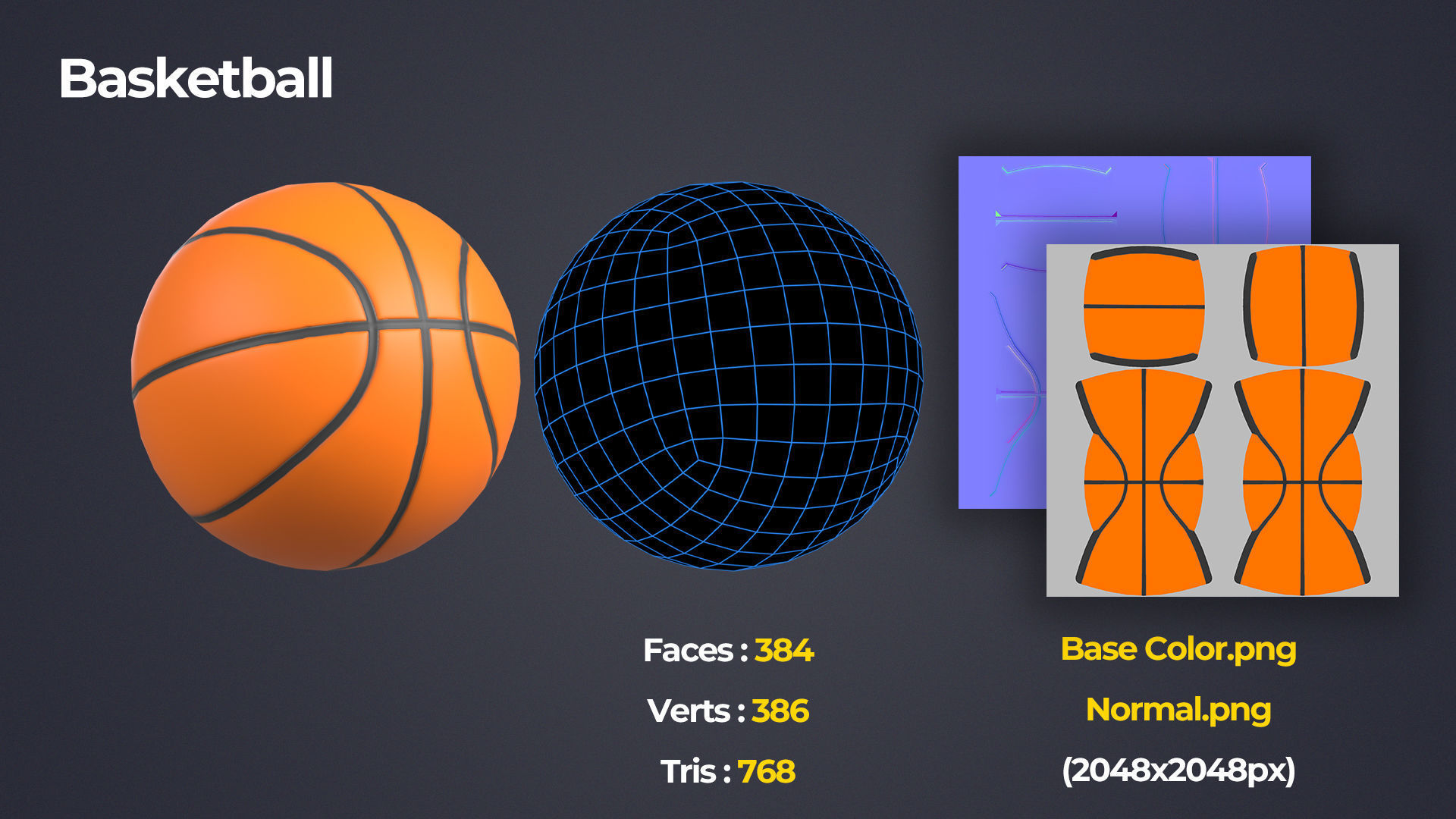 Sports Equipment Pack Low-poly 3D model_6