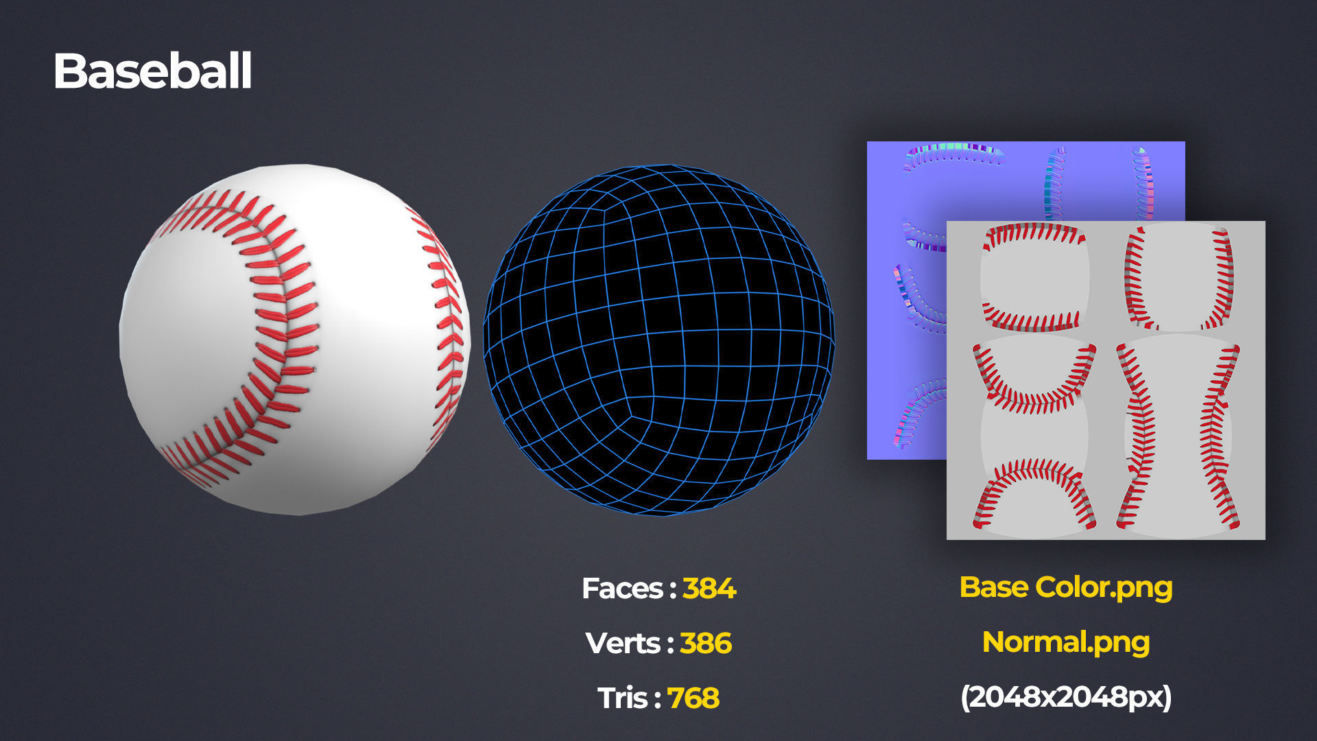 Sports Equipment Pack Low-poly 3D model_5