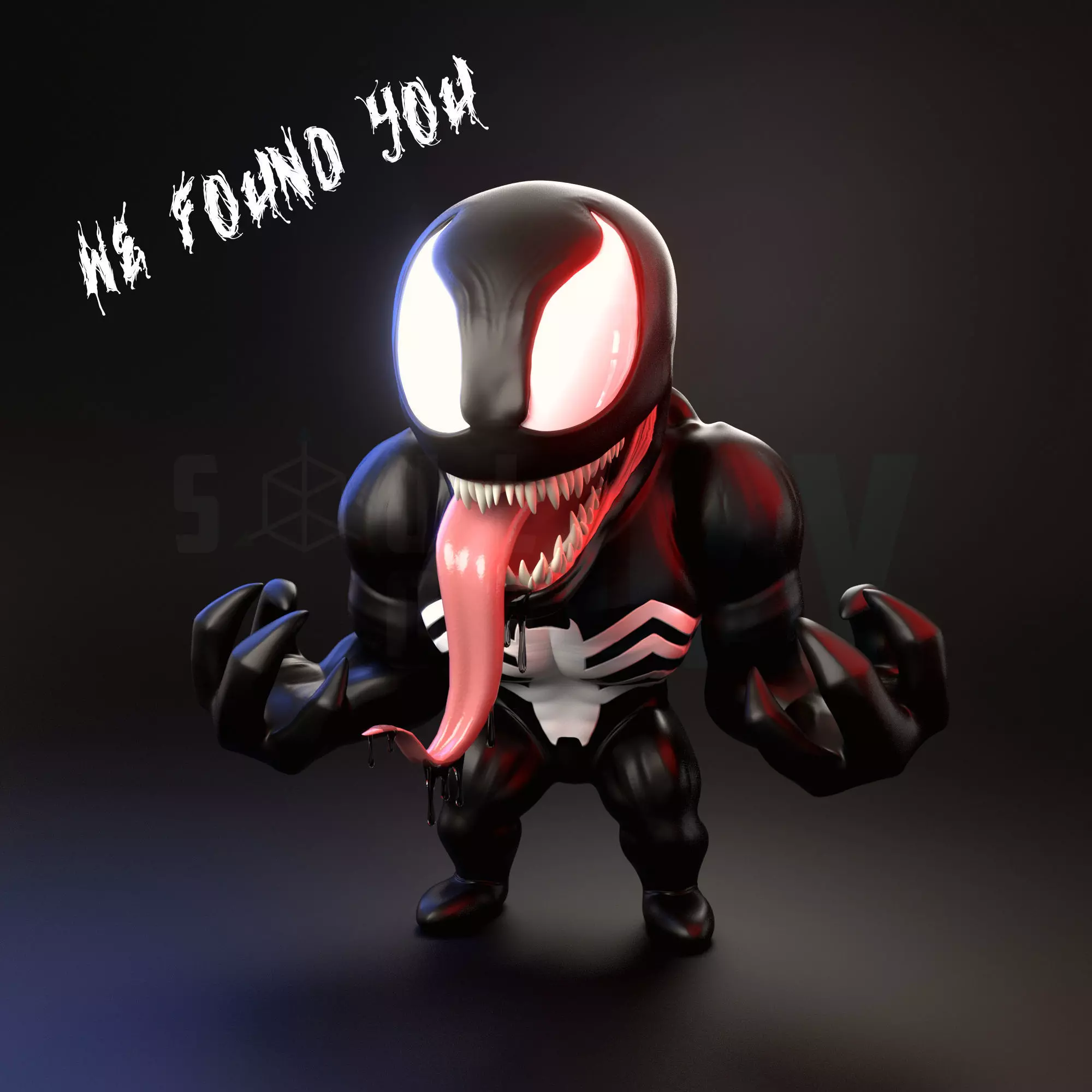 Cute Baby VENOM Symbiot 3D model