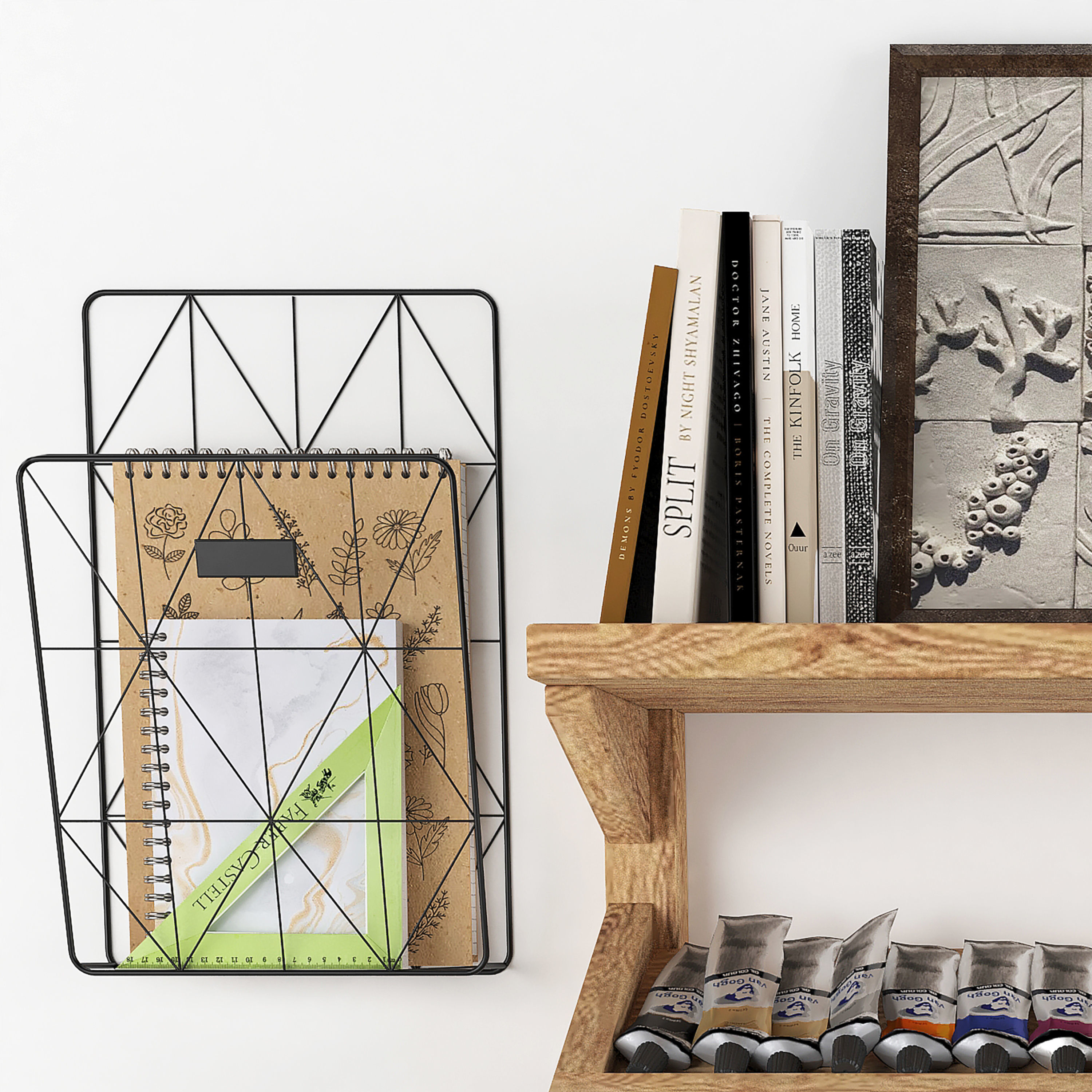 painting set - art workplace 3D model_3