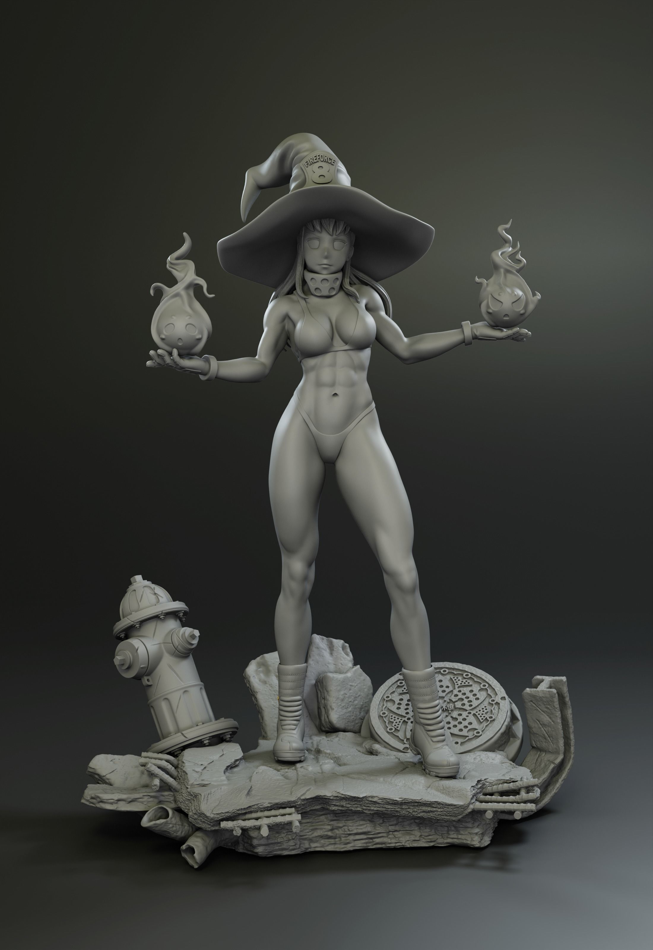 Maki Oze Fire Force anime plus Bikini version 3D print model_5