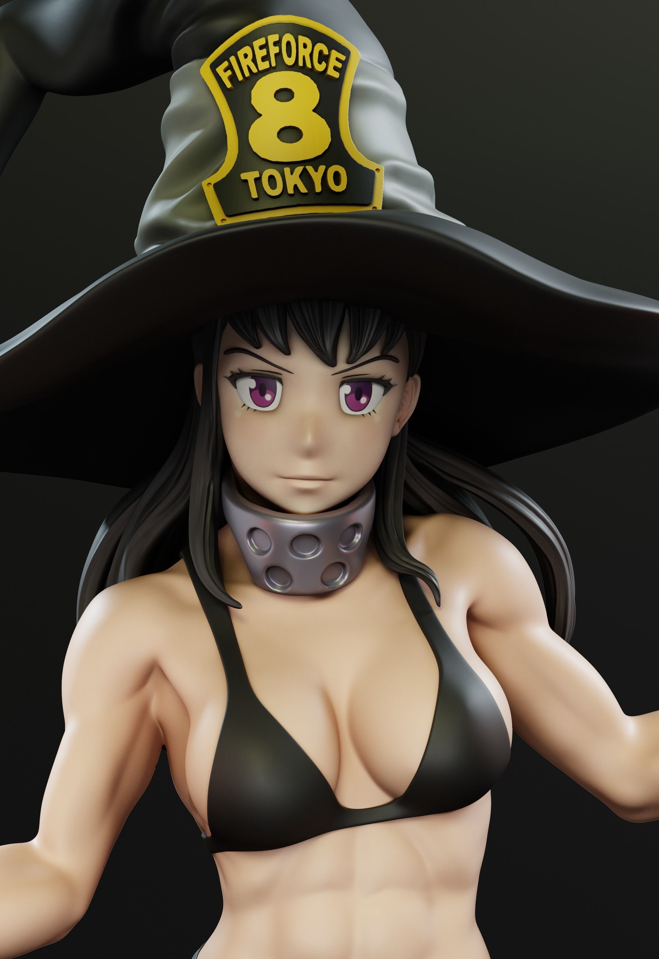Maki Oze Fire Force anime plus Bikini version 3D print model_3