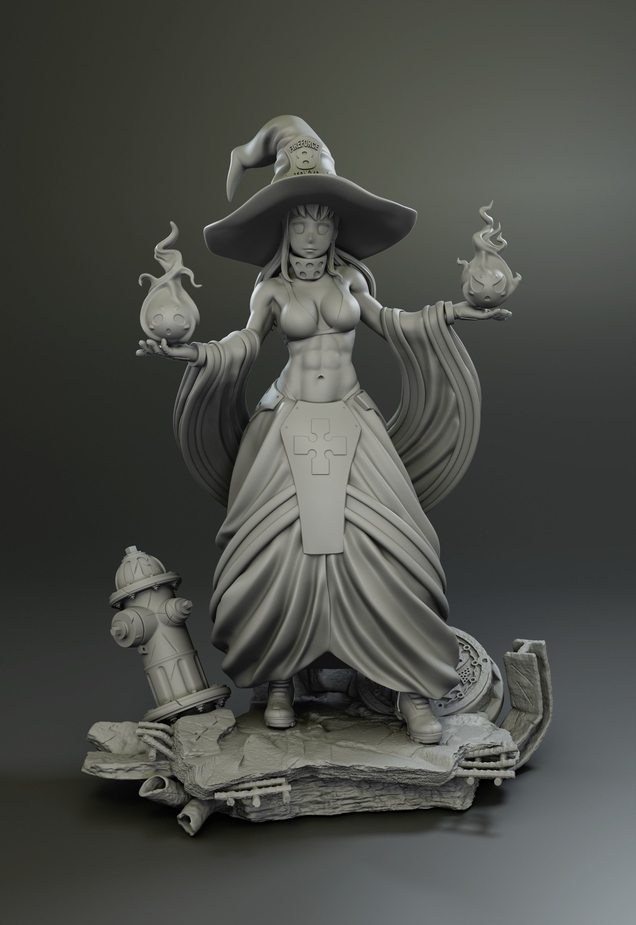 Maki Oze Fire Force anime plus Bikini version 3D print model_4