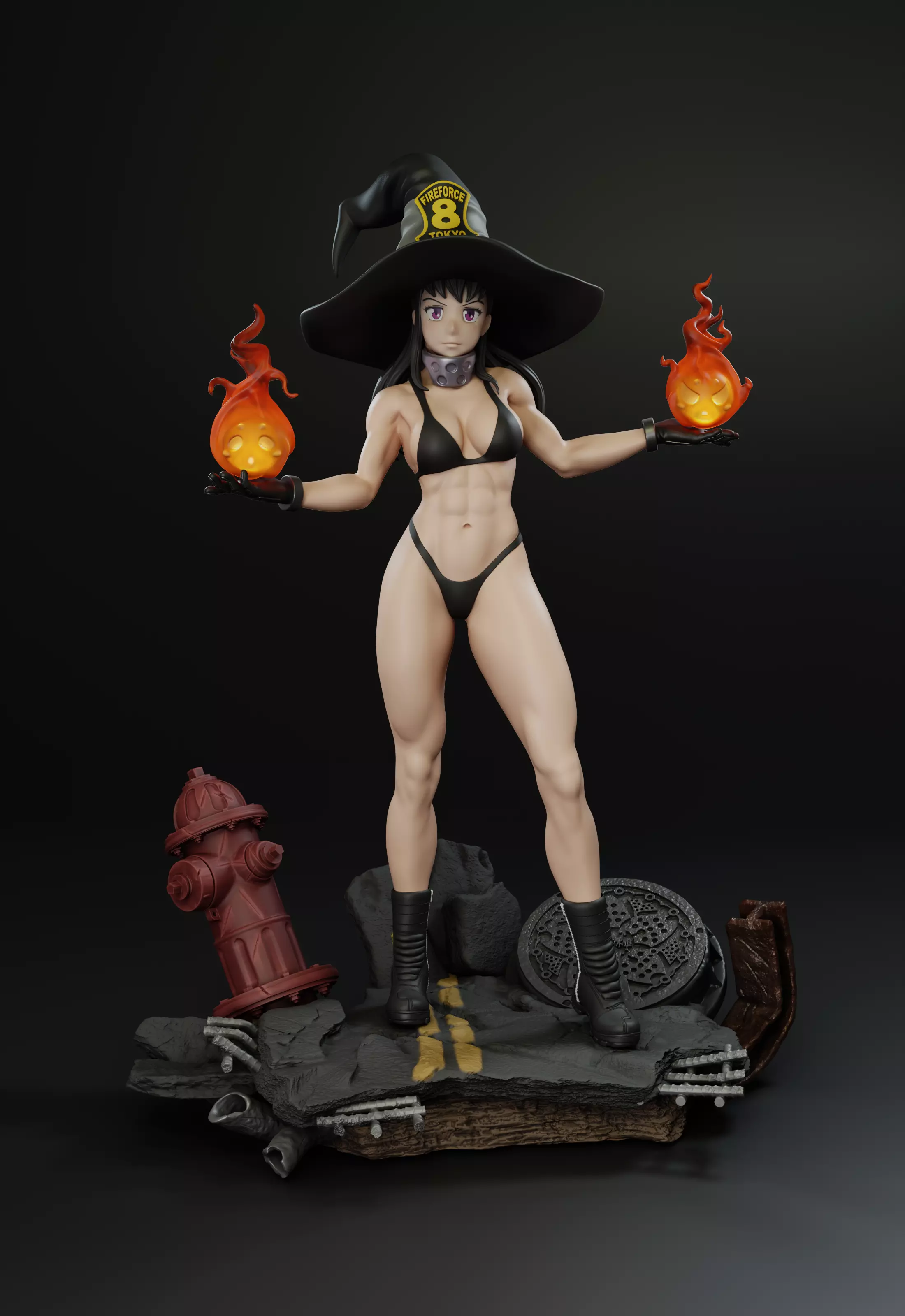 Maki Oze Fire Force anime plus Bikini version 3D print model_0