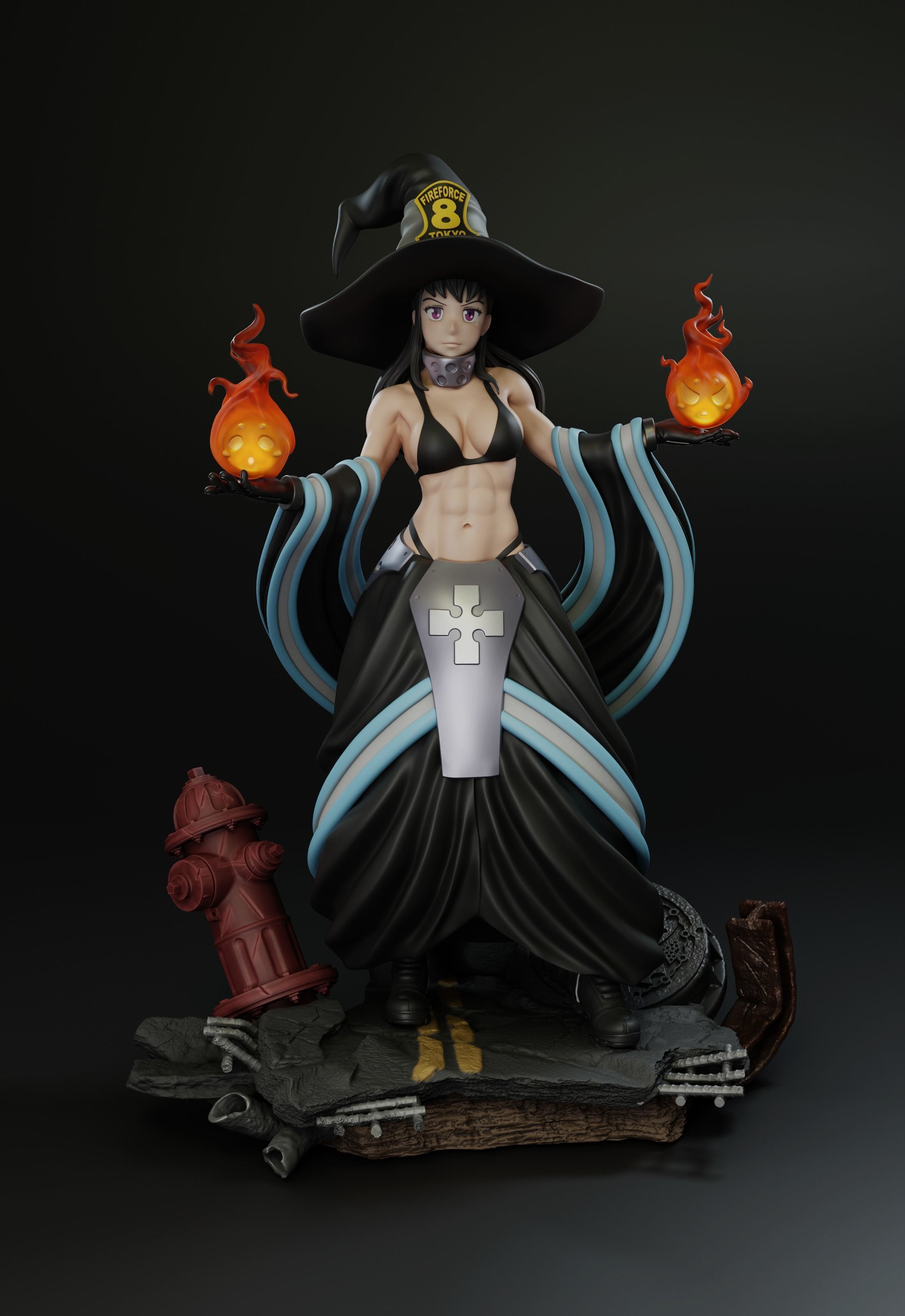 Maki Oze Fire Force anime plus Bikini version 3D print model_2