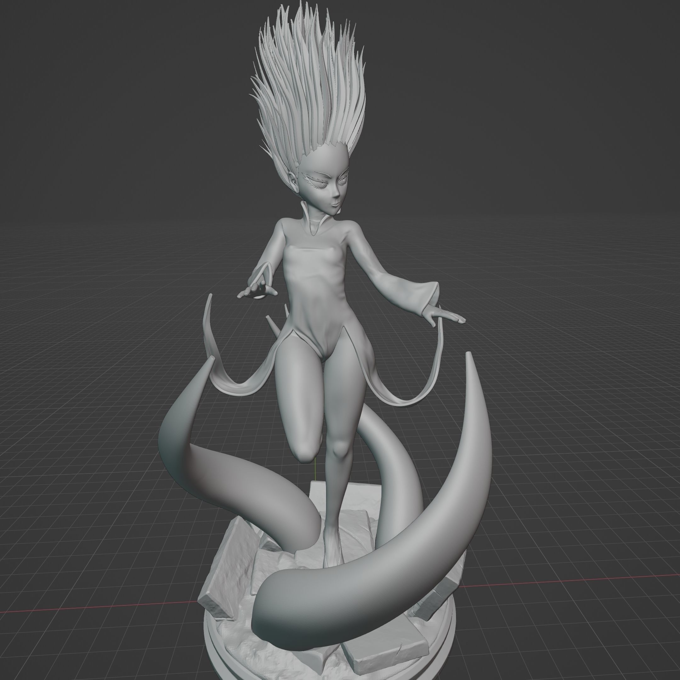 Tatsumaki one punch man 3D print model_6
