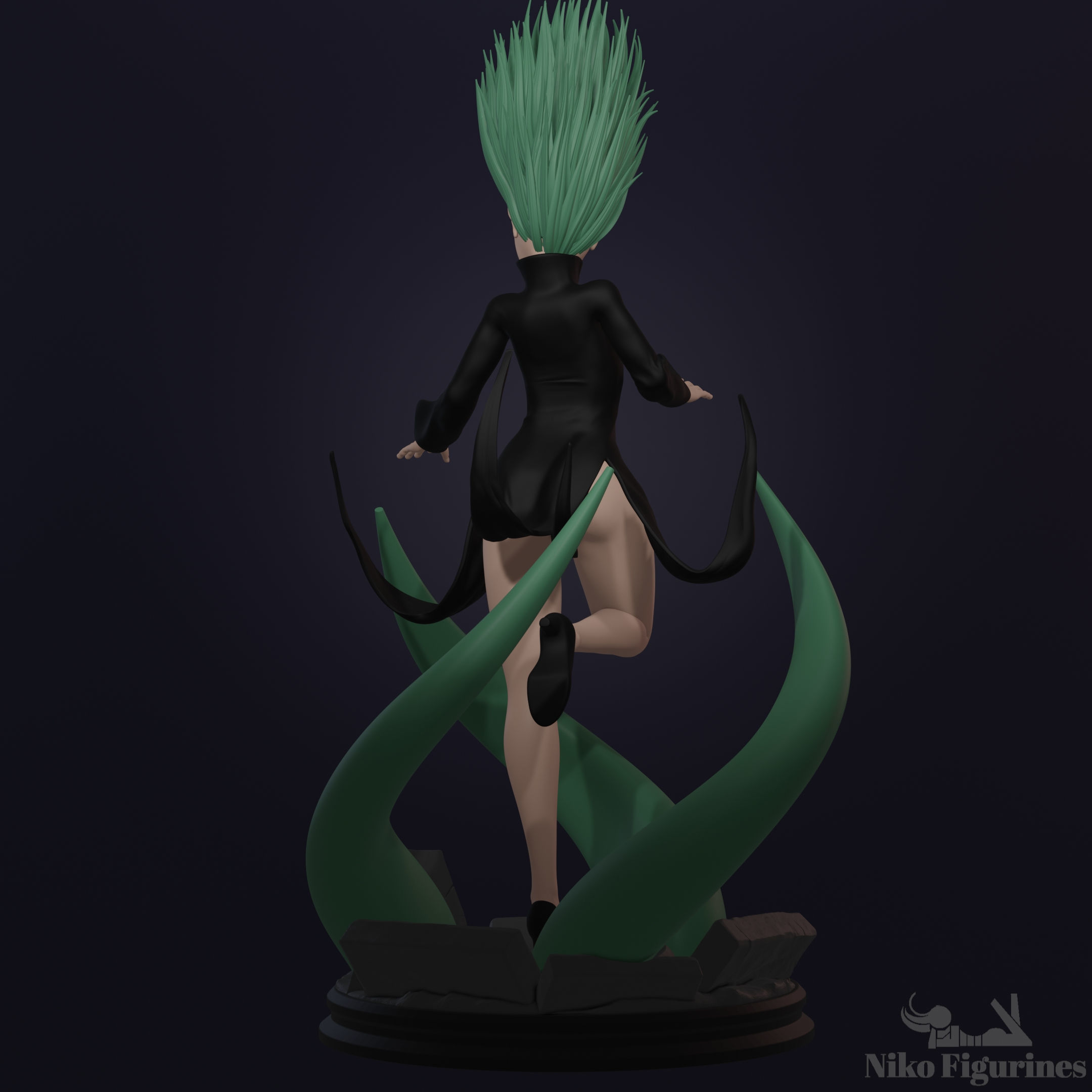 Tatsumaki one punch man 3D print model_4
