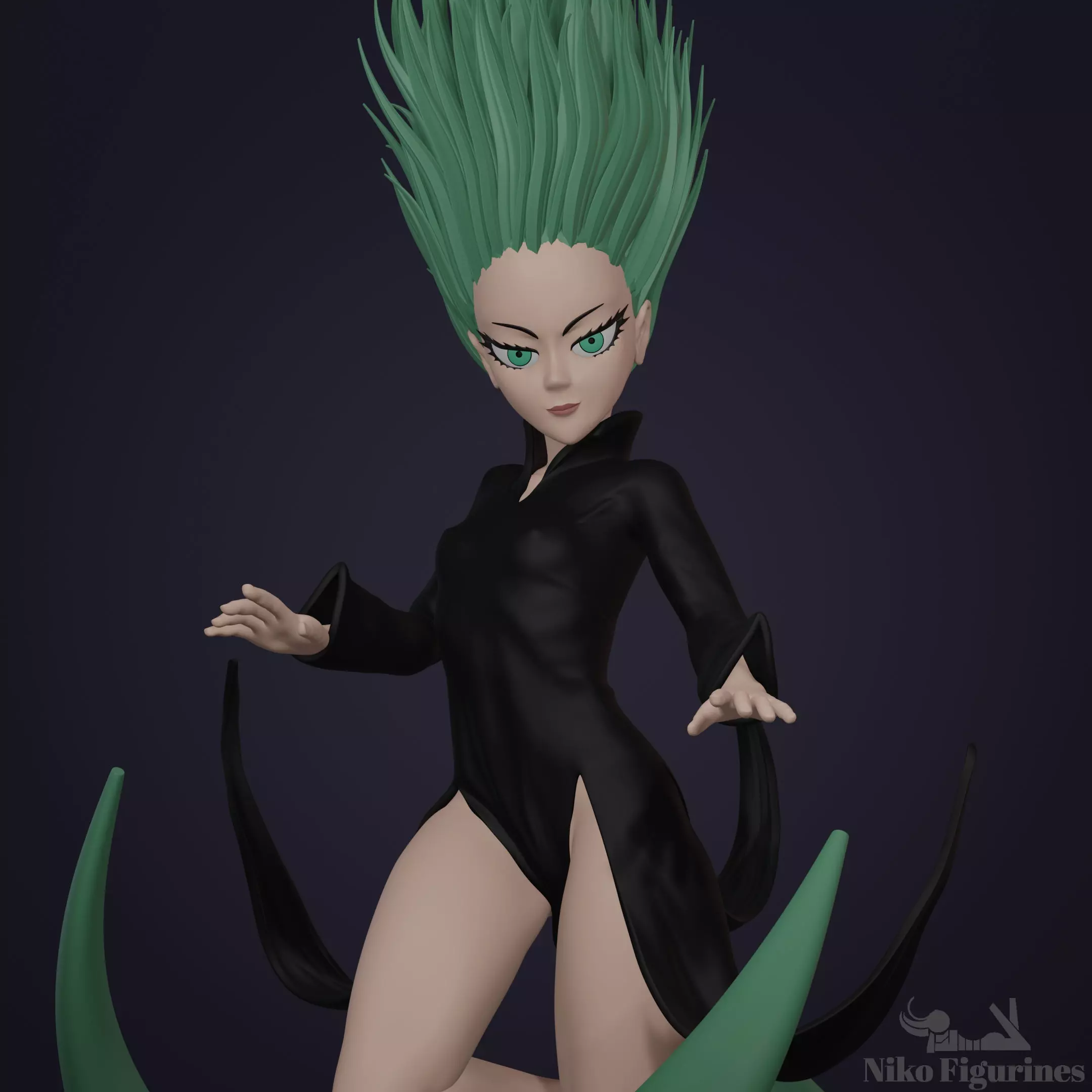 Tatsumaki one punch man 3D print model_0
