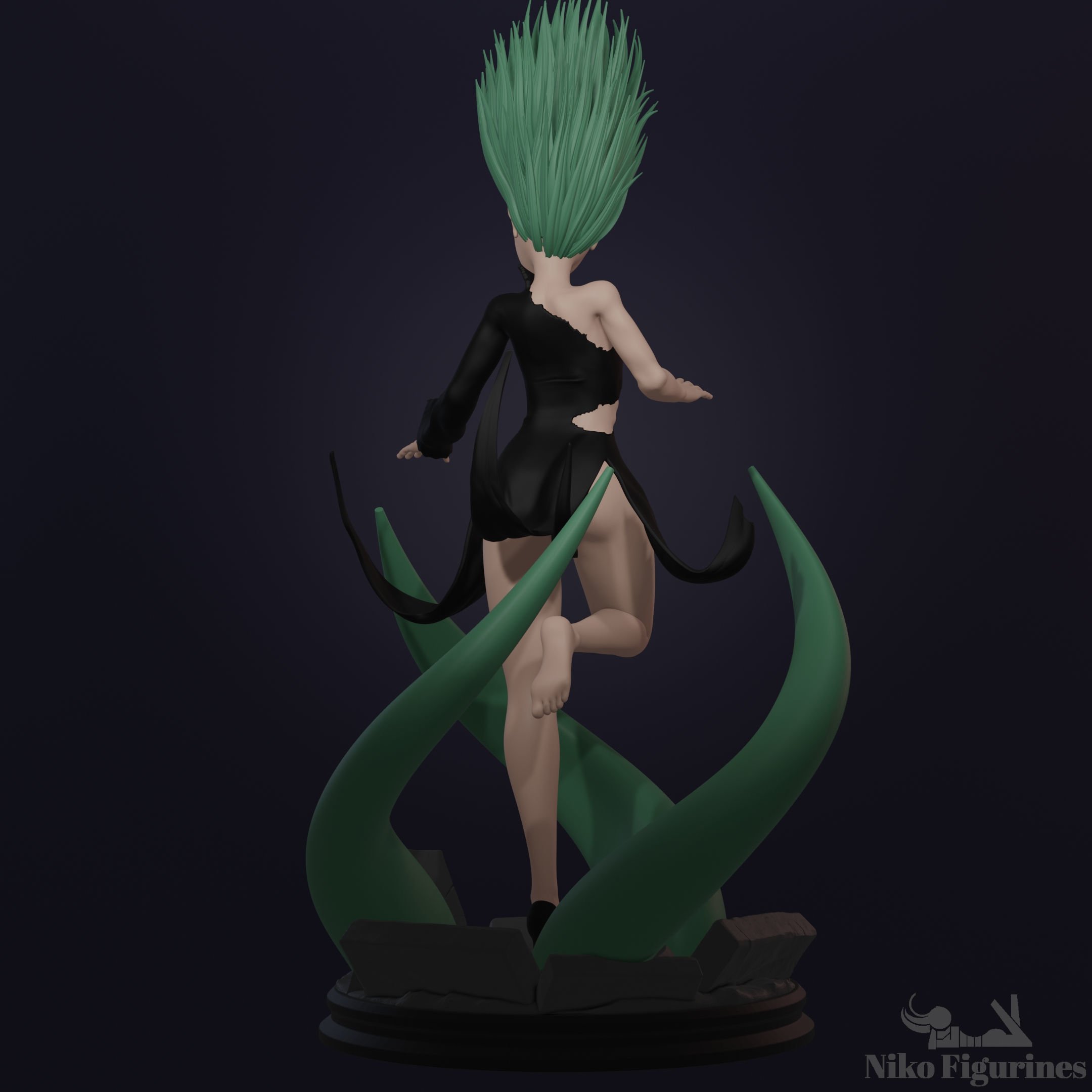 Tatsumaki one punch man 3D print model_5