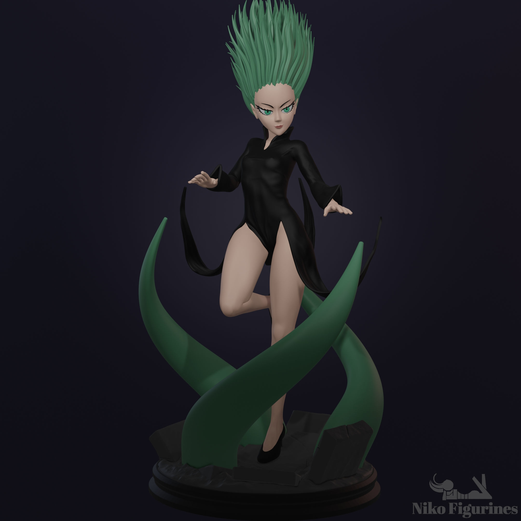 Tatsumaki one punch man 3D print model_2