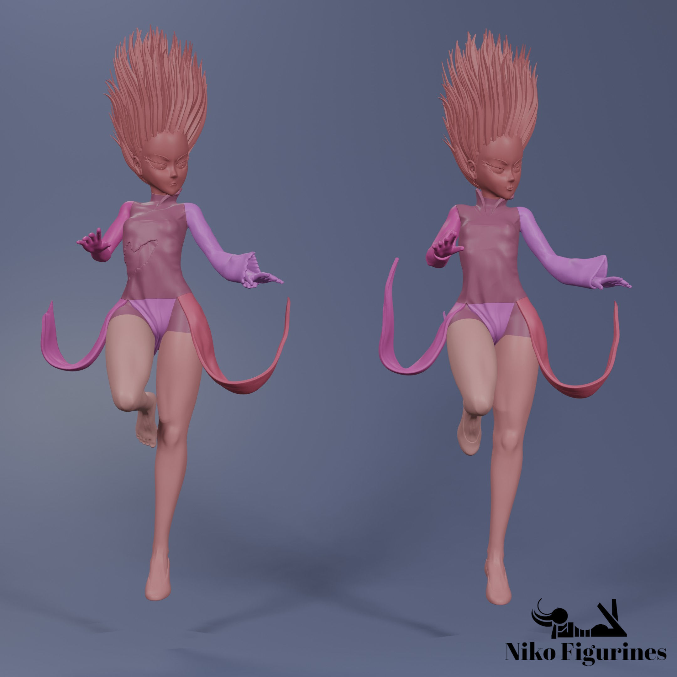 Tatsumaki one punch man 3D print model_8
