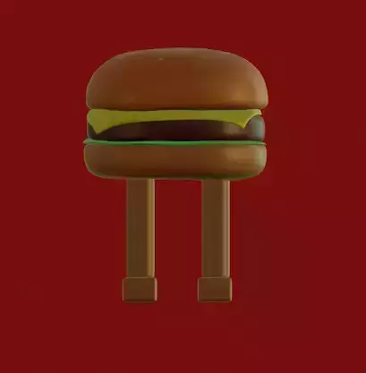 Burger man with legs