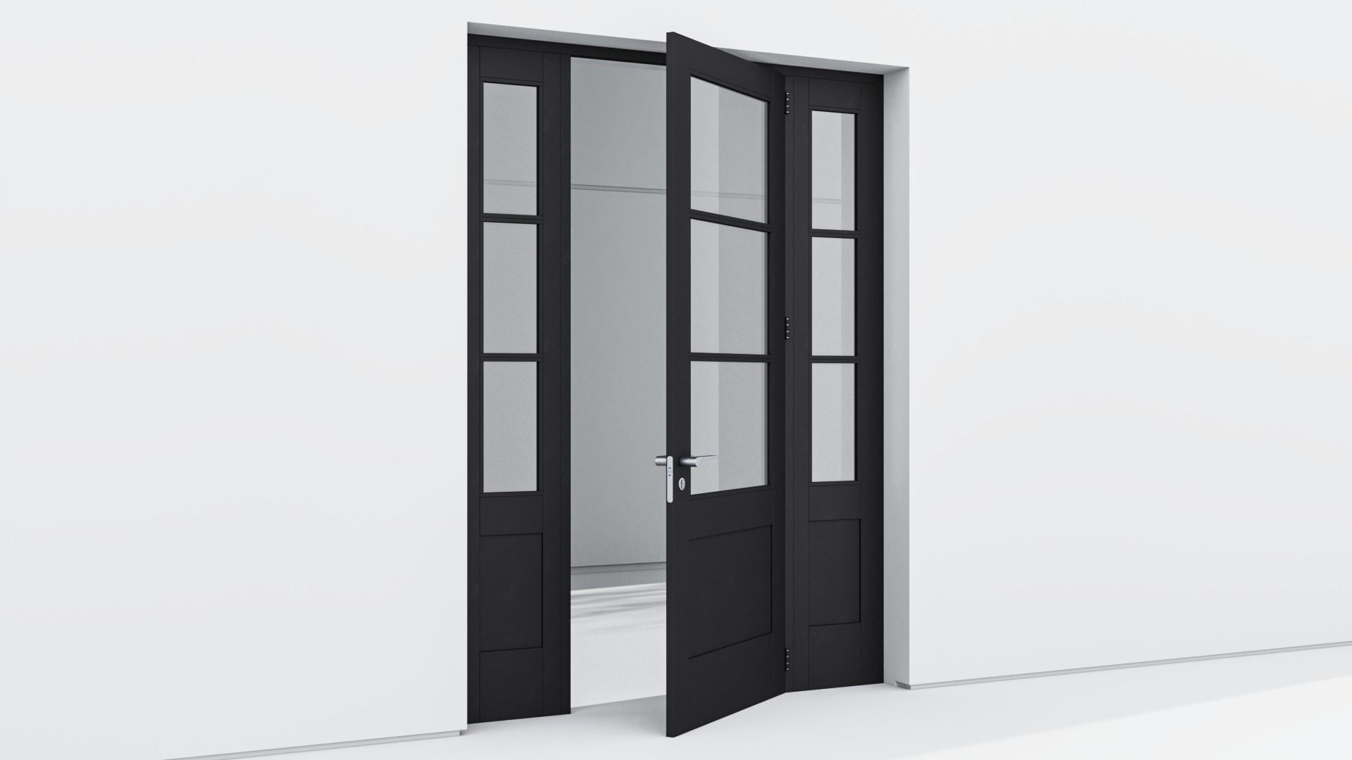 Aluminium door 167 3D model_3
