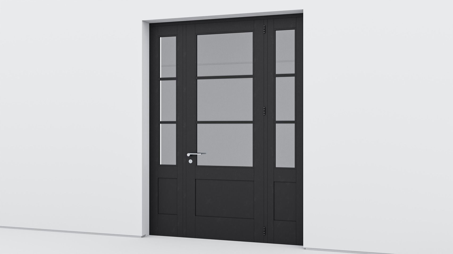 Aluminium door 167 3D model_2