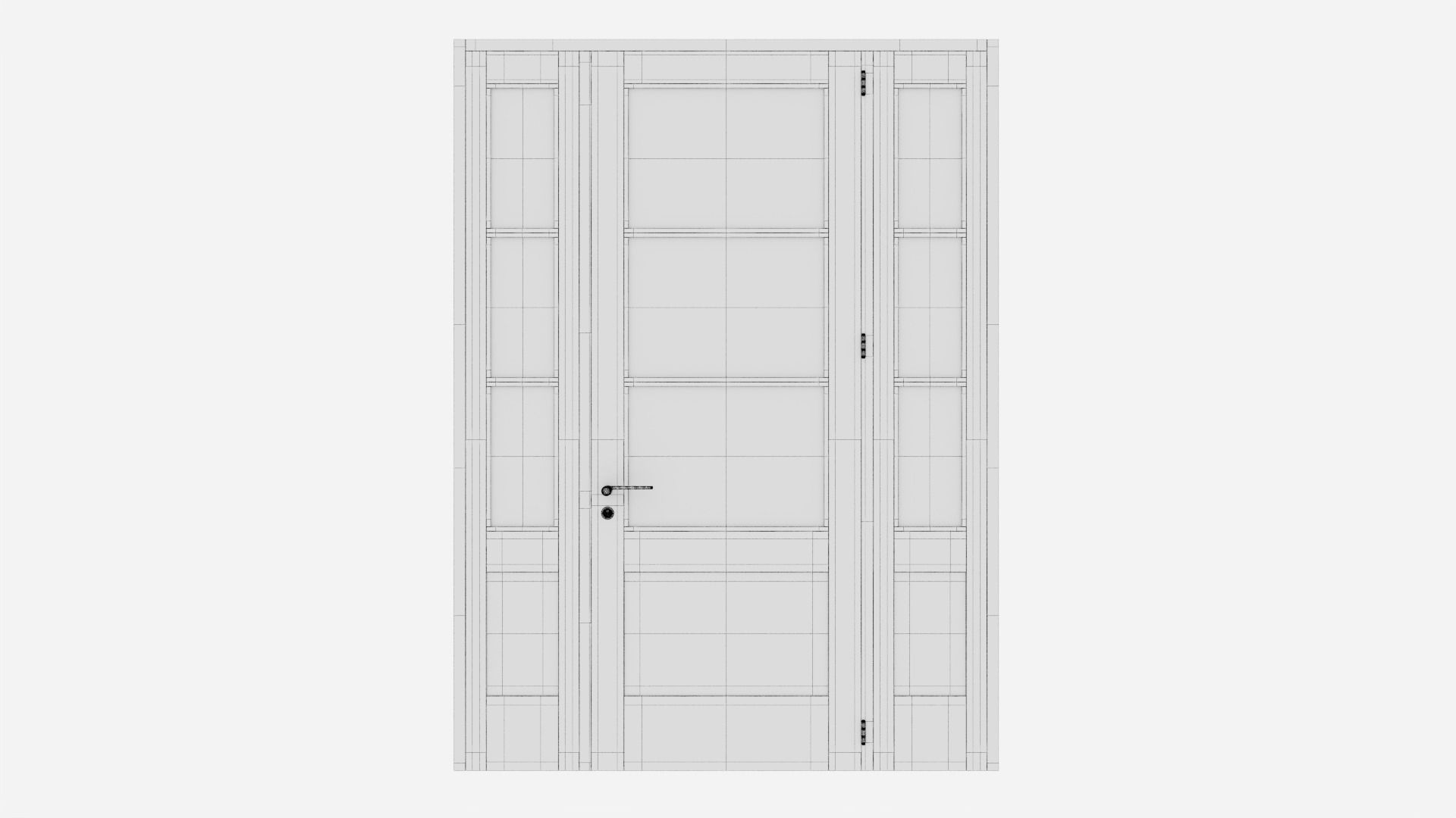 Aluminium door 167 3D model_5