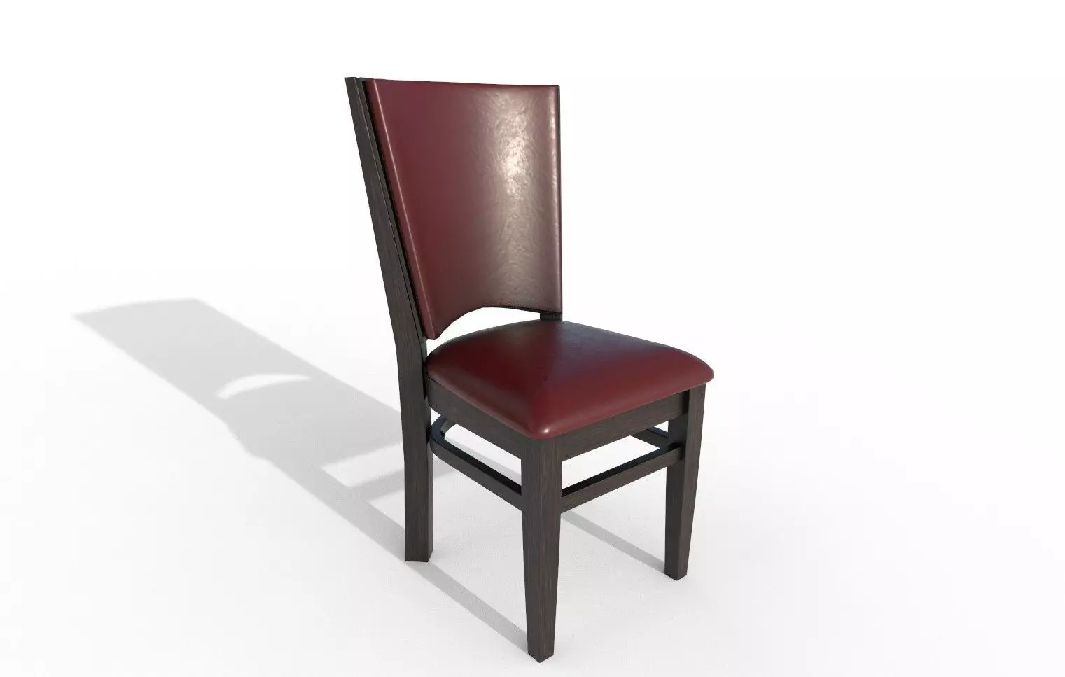 Chair model 2 dining Low-poly 3D model_0