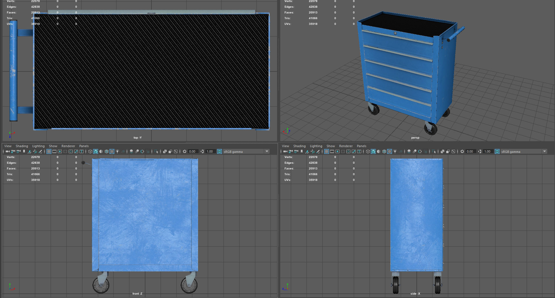 Trolley Toolbox Workshop 3D model_9