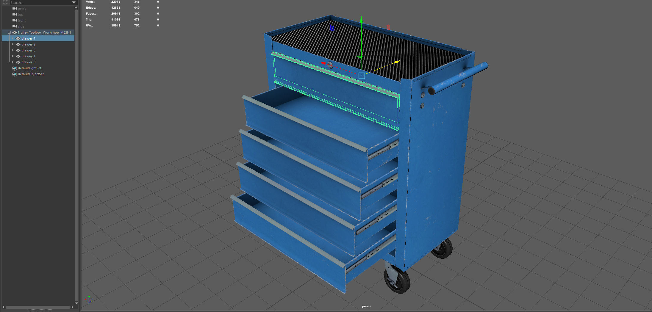 Trolley Toolbox Workshop 3D model_12