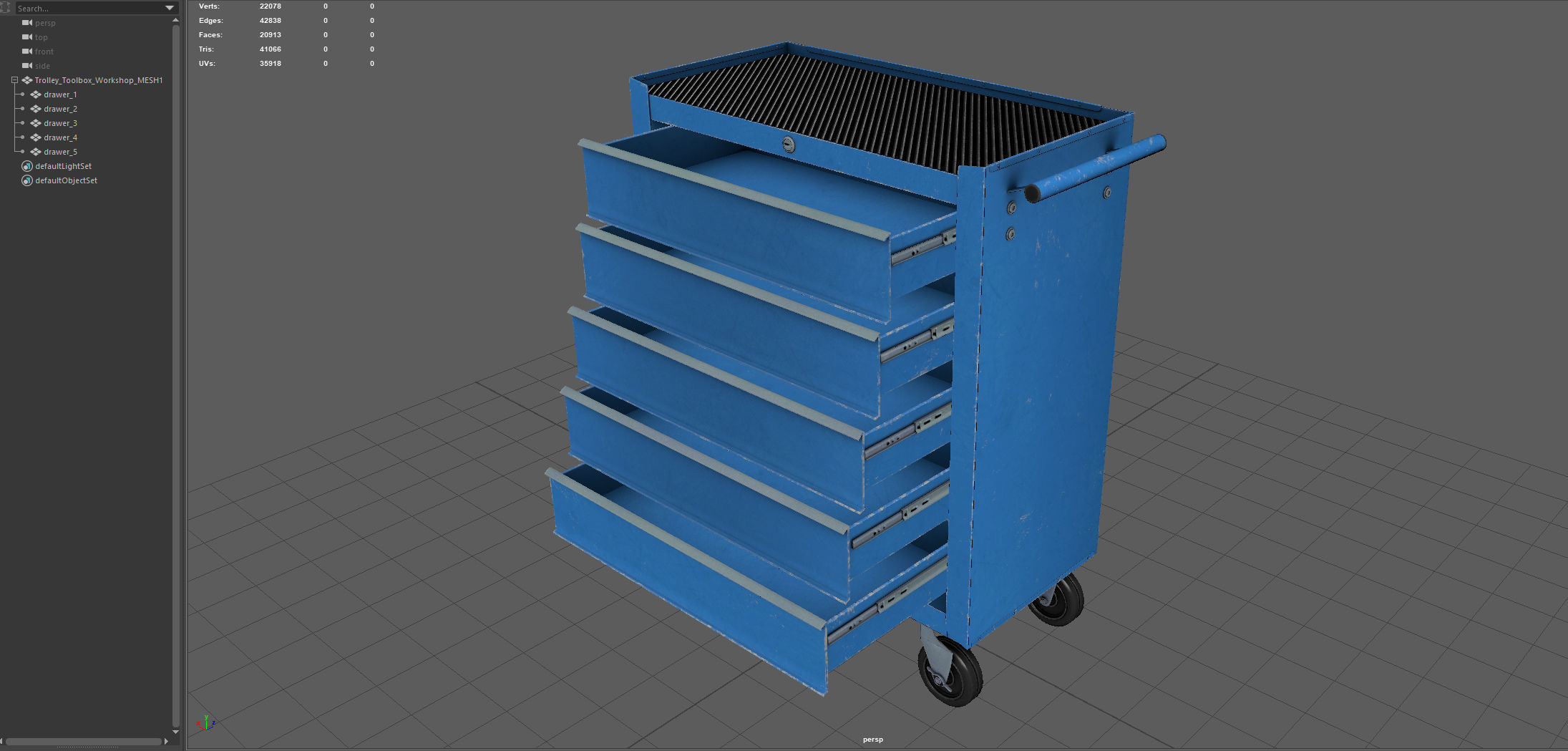 Trolley Toolbox Workshop 3D model_11