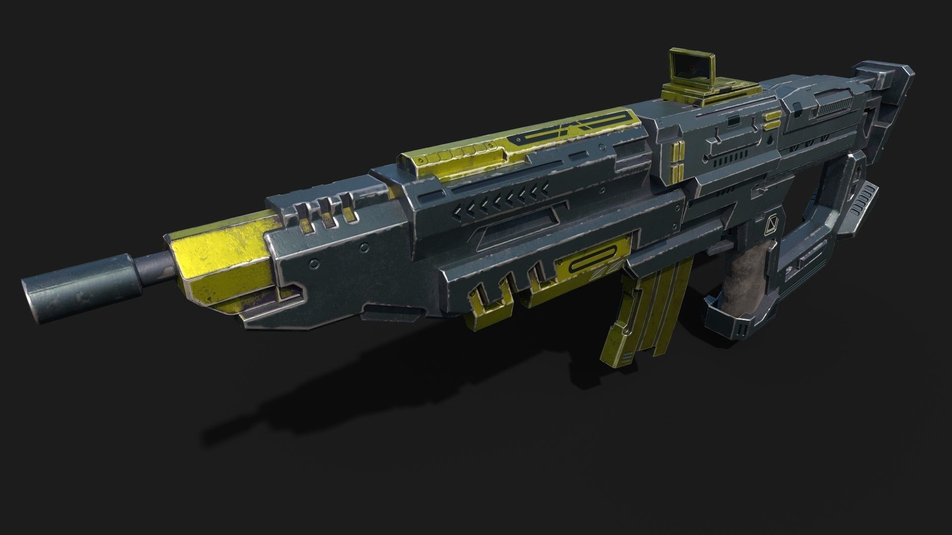 Sci-Fi Rifle - AR MKX IV Low-poly 3D model_3