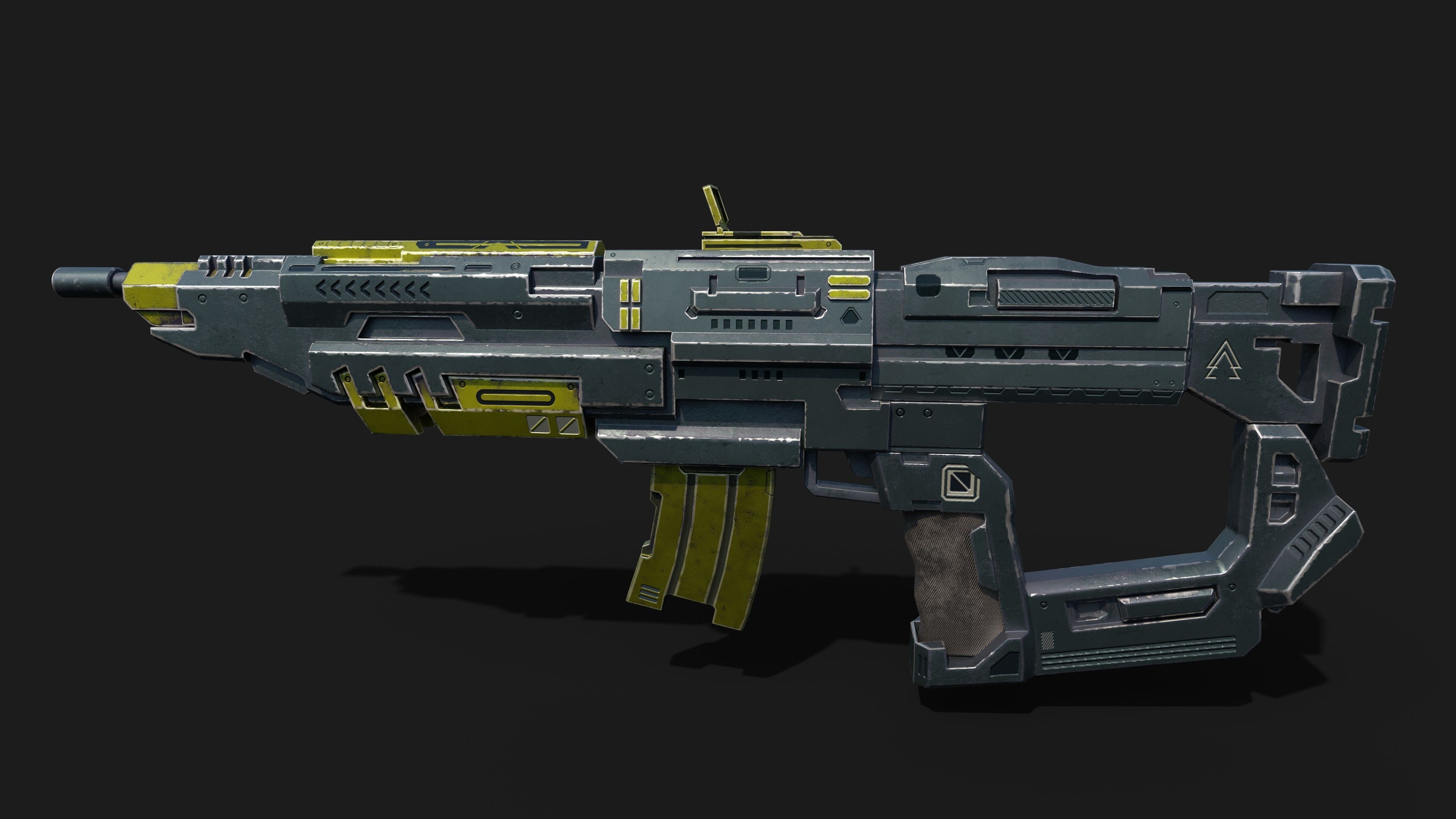 Sci-Fi Rifle - AR MKX IV Low-poly 3D model_1