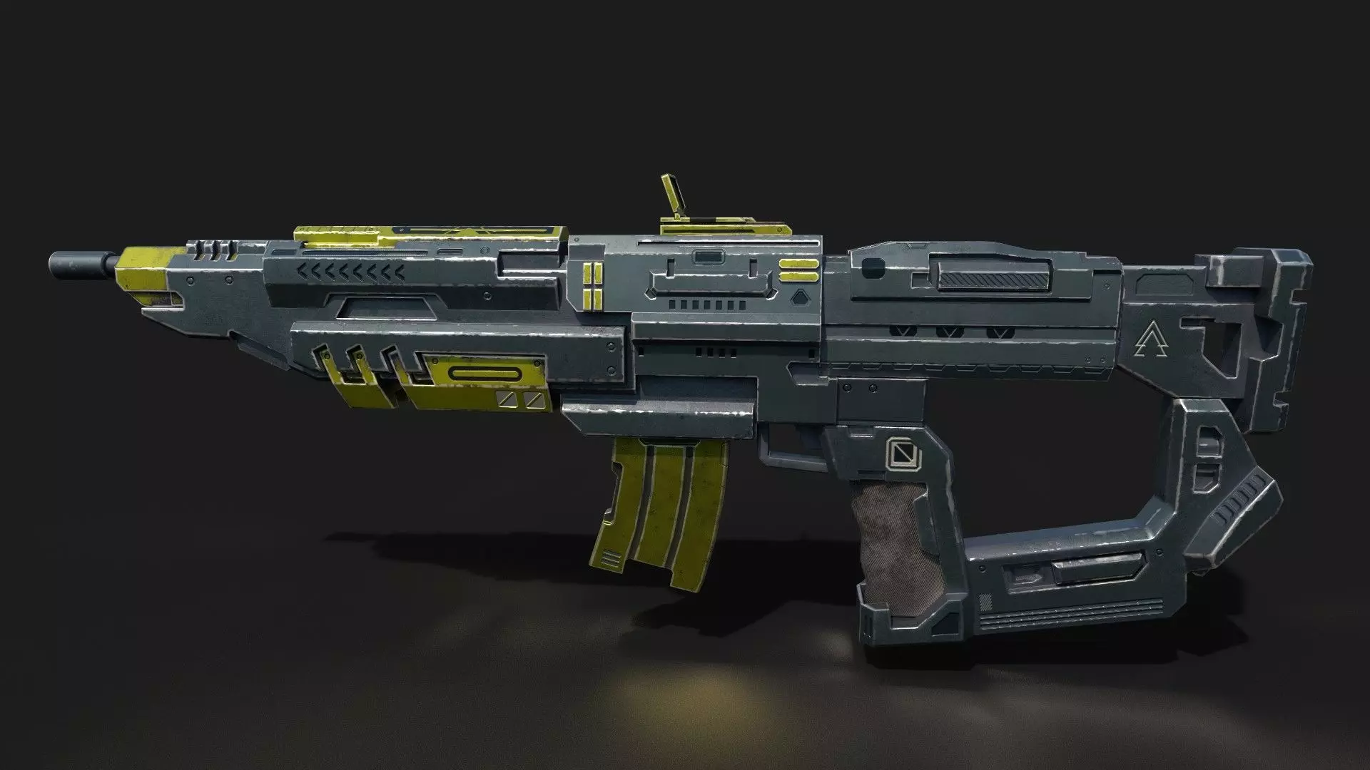 Sci-Fi Rifle - AR MKX IV Low-poly 3D model_0