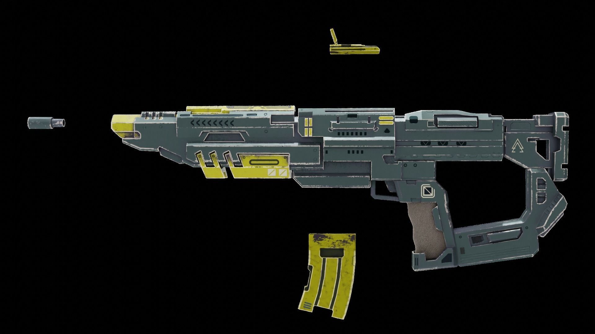 Sci-Fi Rifle - AR MKX IV Low-poly 3D model_6