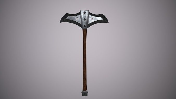 Battleaxe Low Poly axe Low-poly 3D model