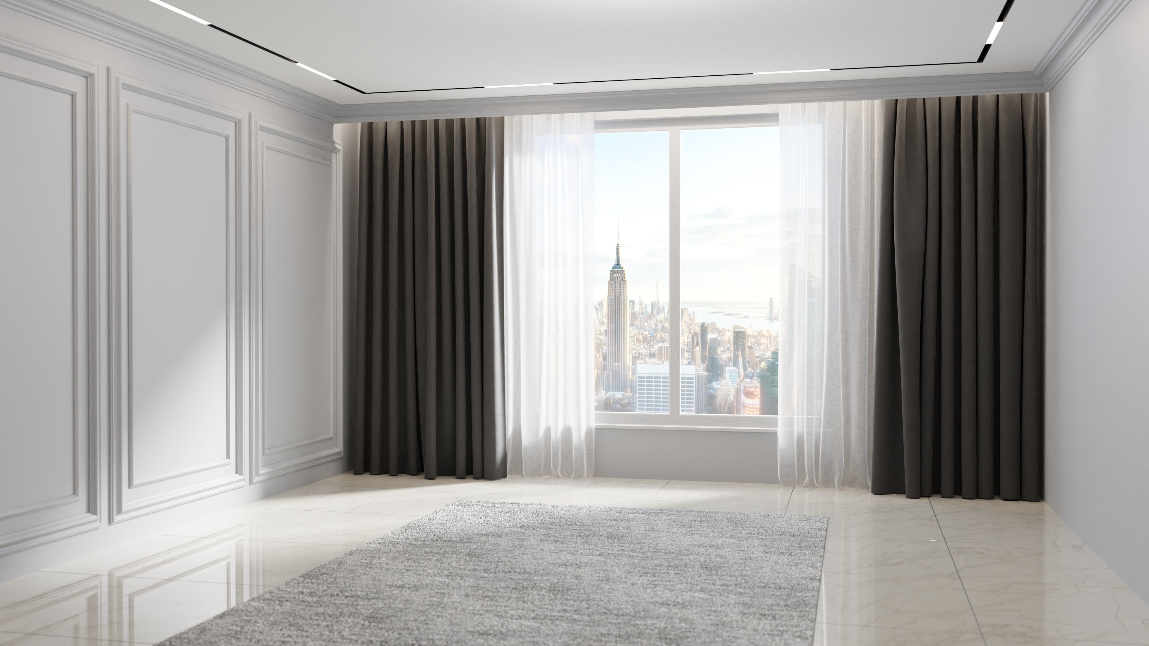 Luxury Curtains Assets SET 1 Low-poly 3D model_19
