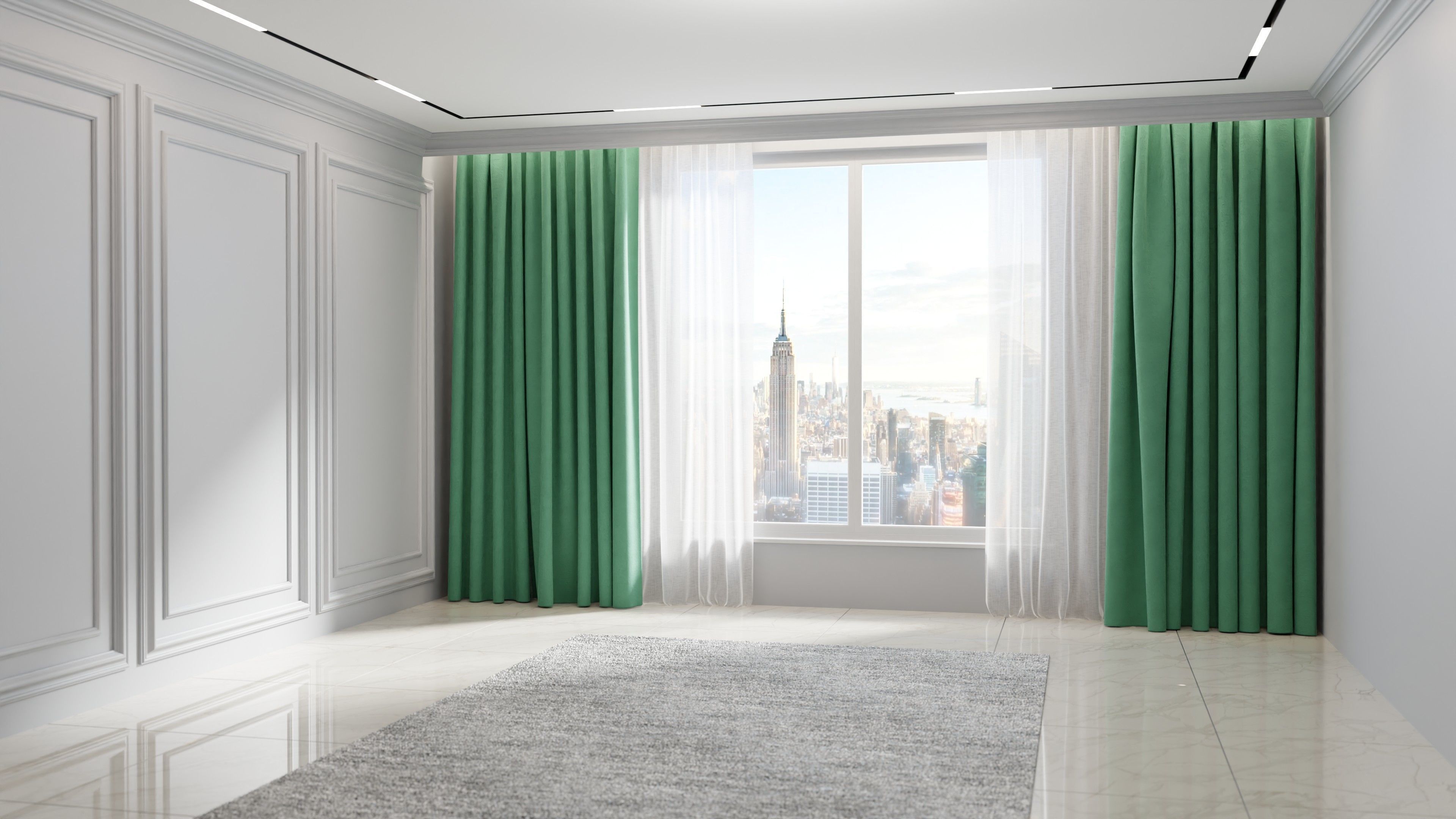 Luxury Curtains Assets SET 1 Low-poly 3D model_18