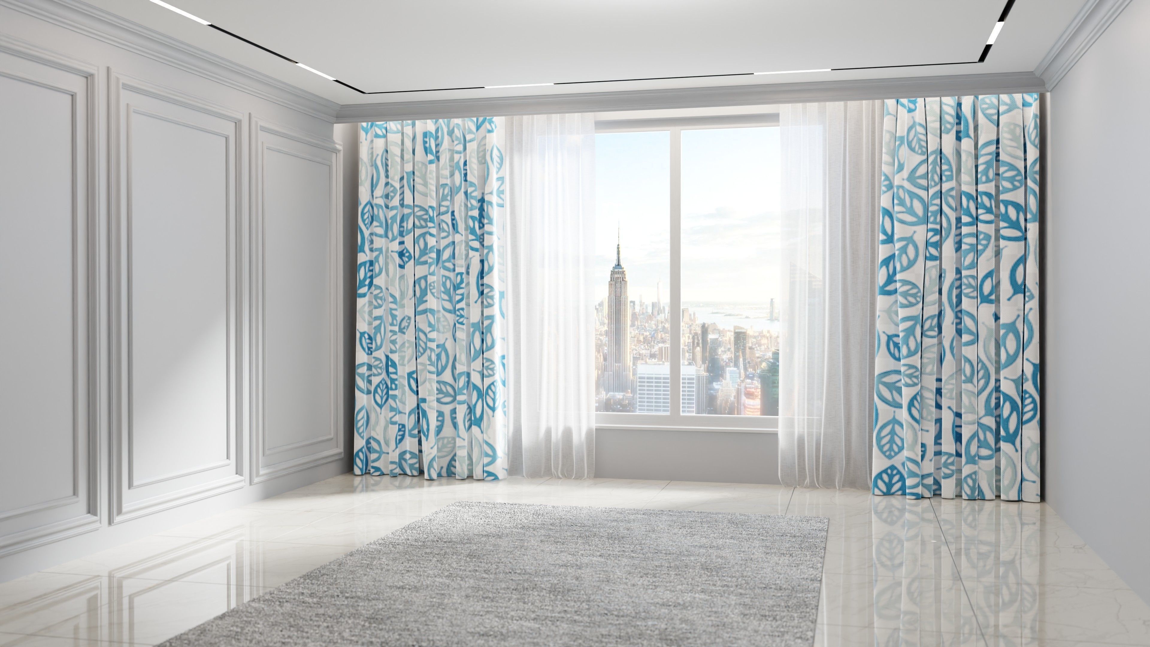 Luxury Curtains Assets SET 1 Low-poly 3D model_12