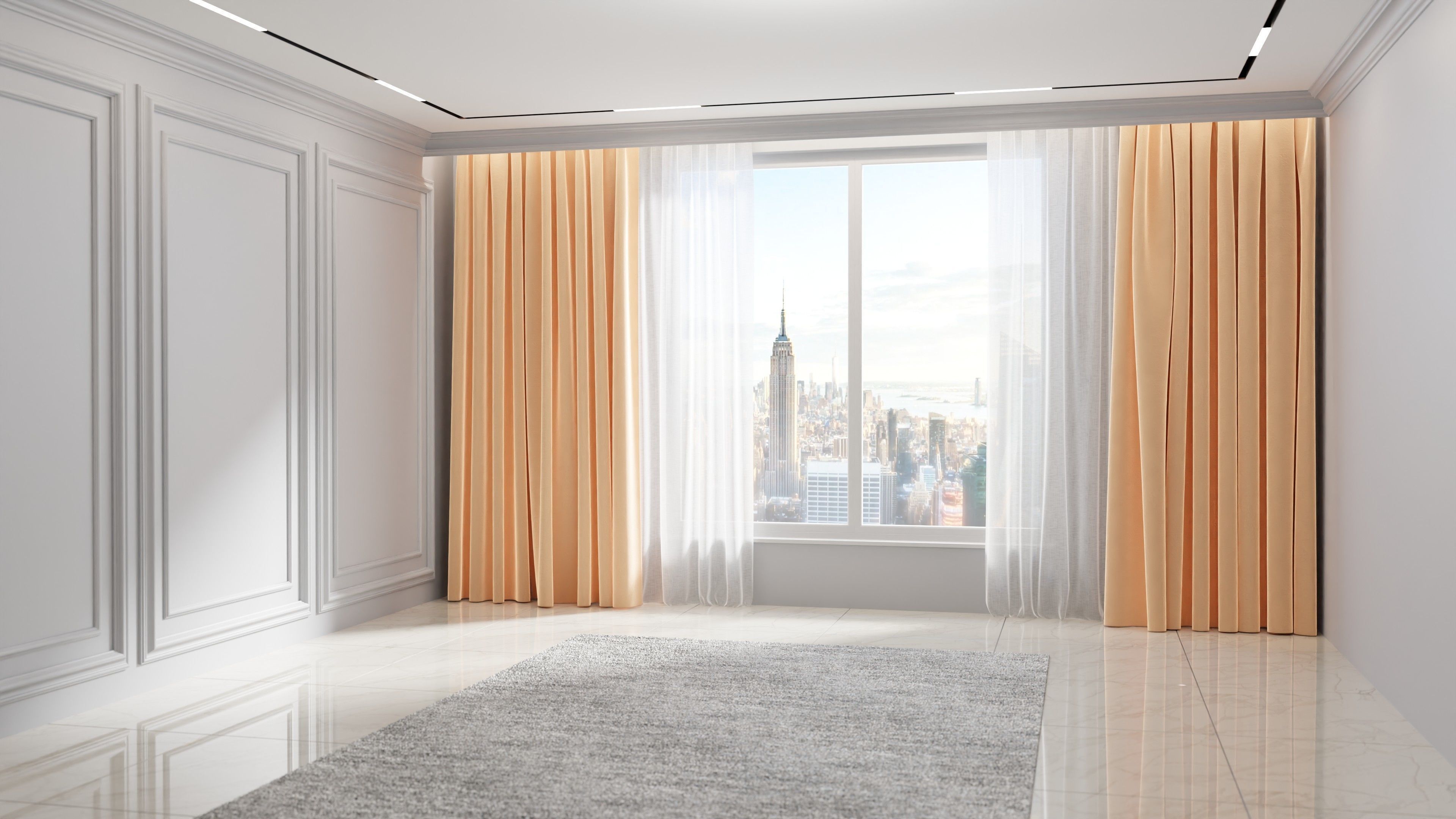 Luxury Curtains Assets SET 1 Low-poly 3D model_10