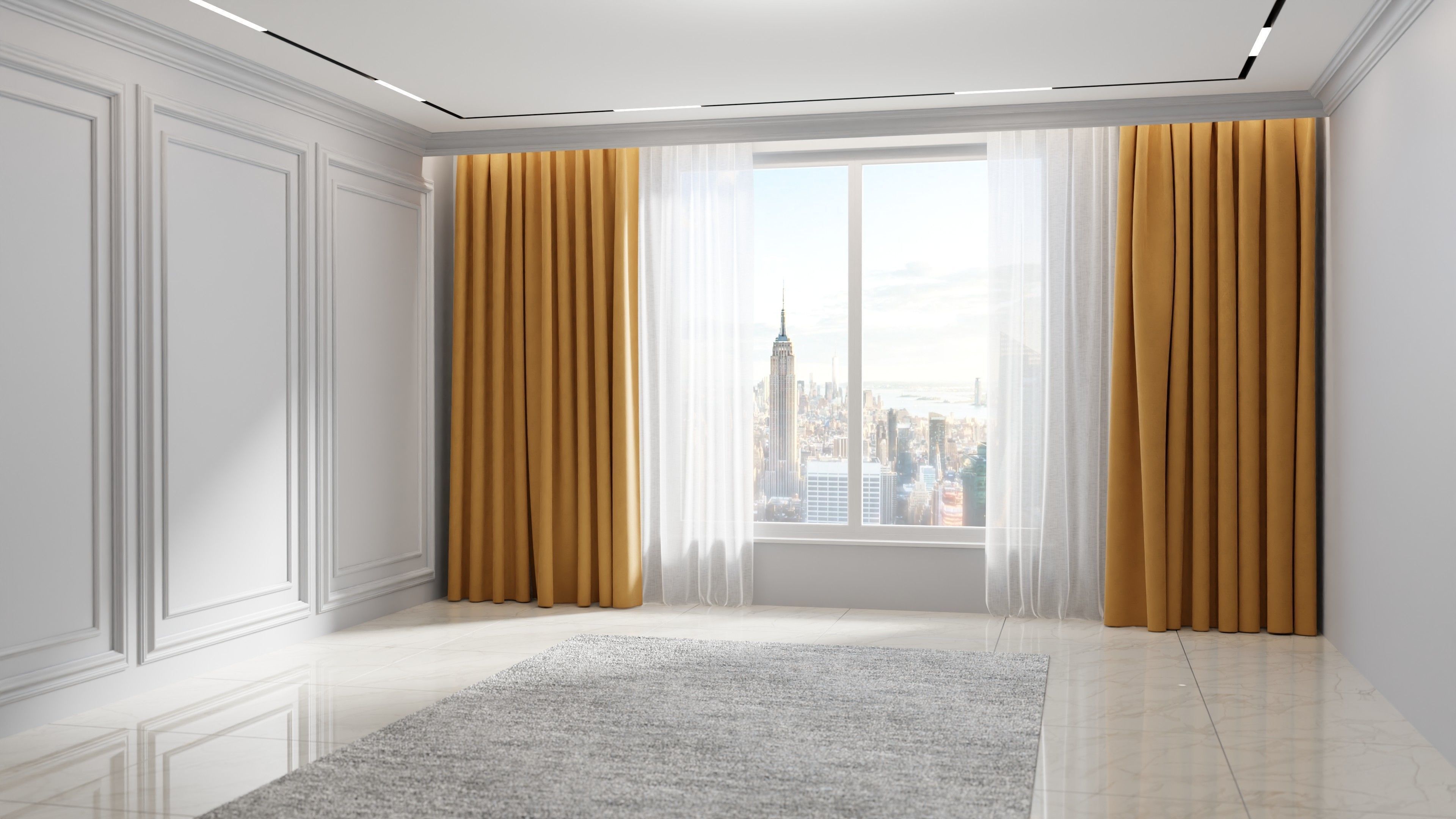 Luxury Curtains Assets SET 1 Low-poly 3D model_15
