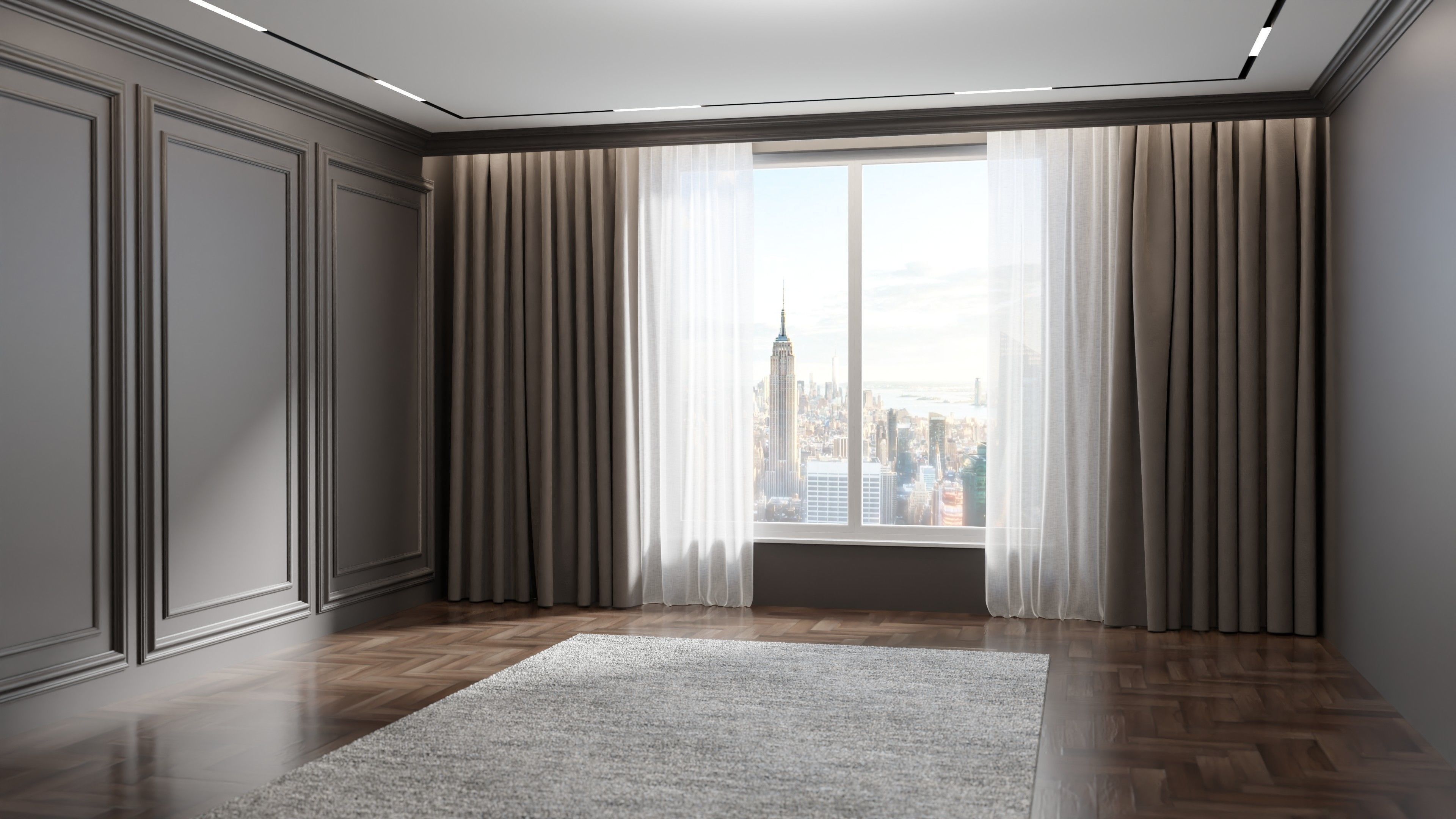 Luxury Curtains Assets SET 1 Low-poly 3D model_4