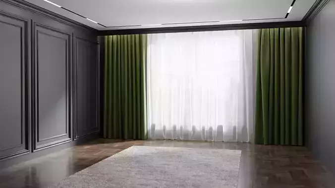 Luxury Curtains Assets SET 1 Low-poly 3D model
