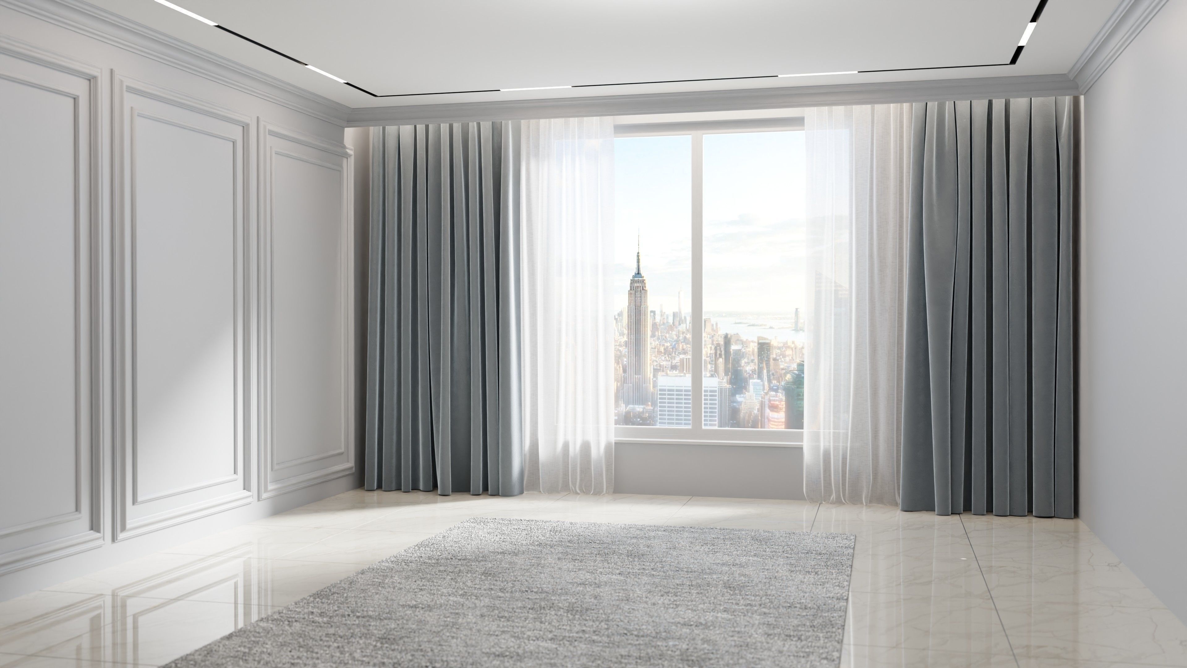 Luxury Curtains Assets SET 1 Low-poly 3D model_11
