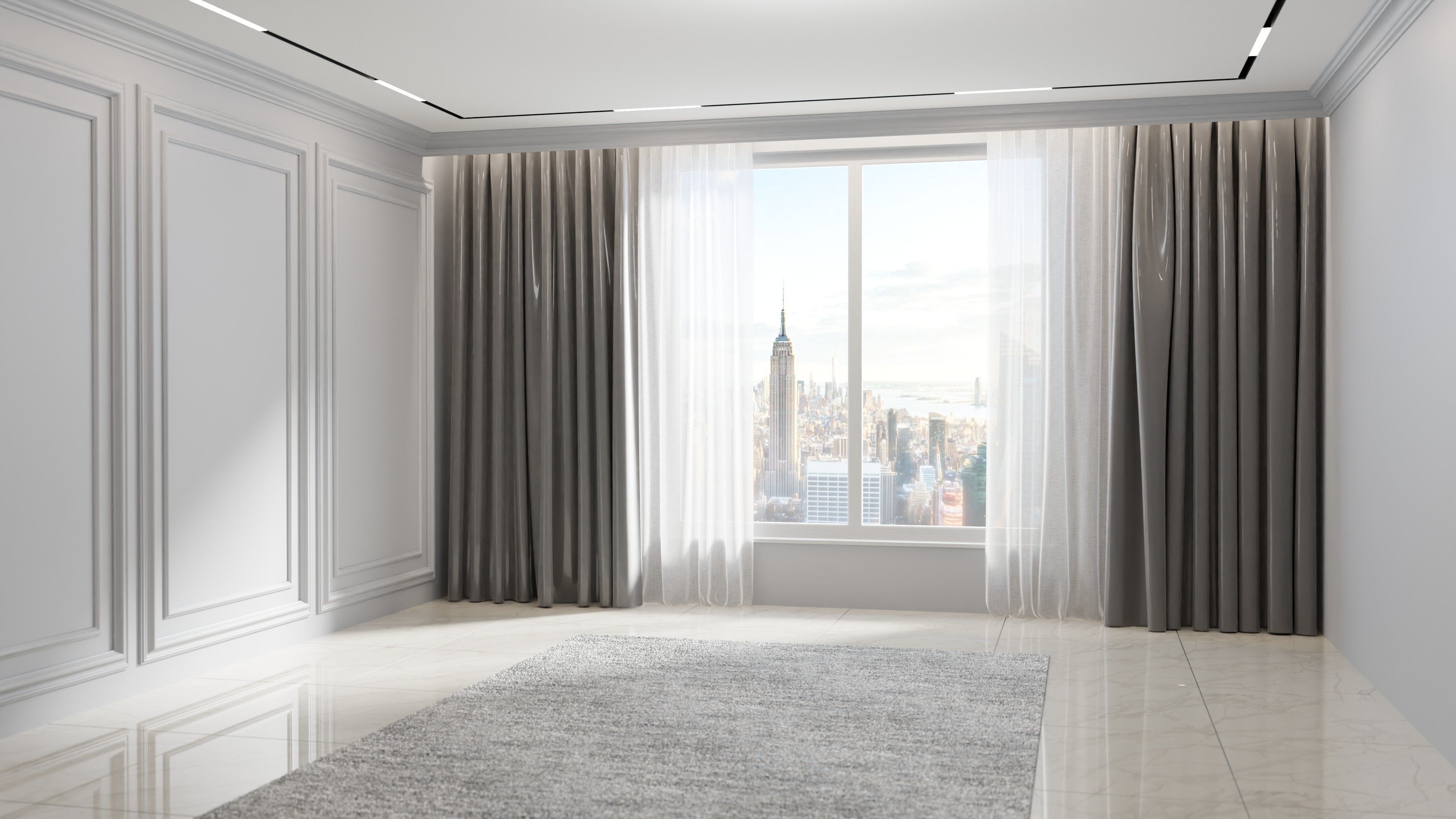 Luxury Curtains Assets SET 1 Low-poly 3D model_14