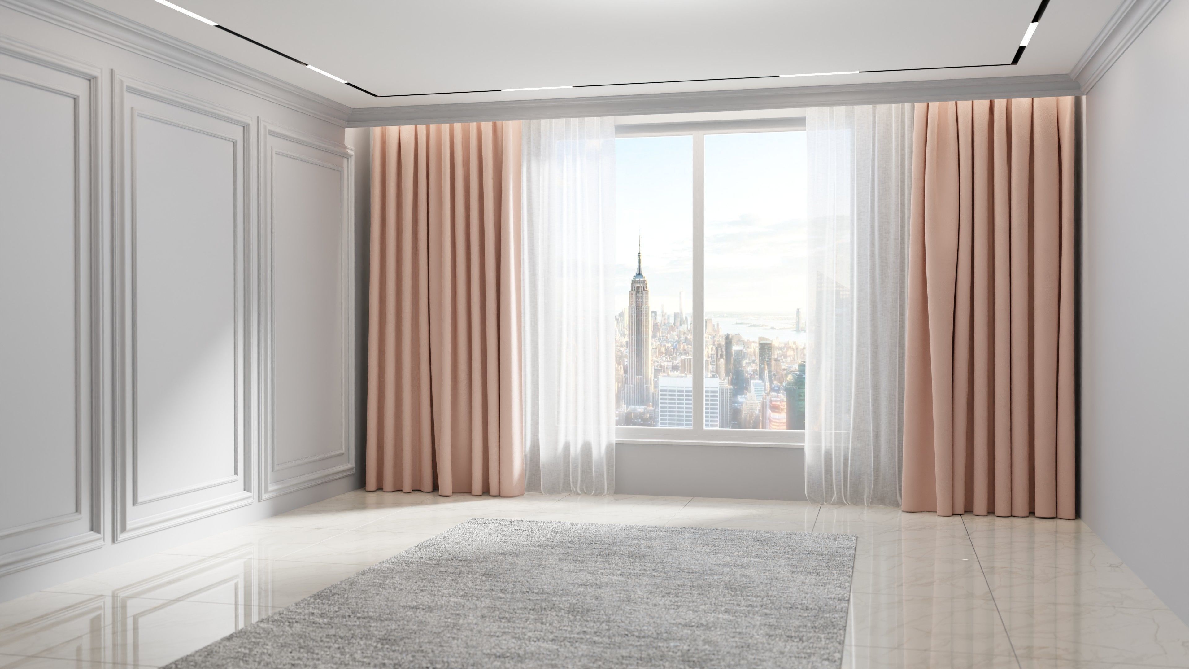 Luxury Curtains Assets SET 1 Low-poly 3D model_16