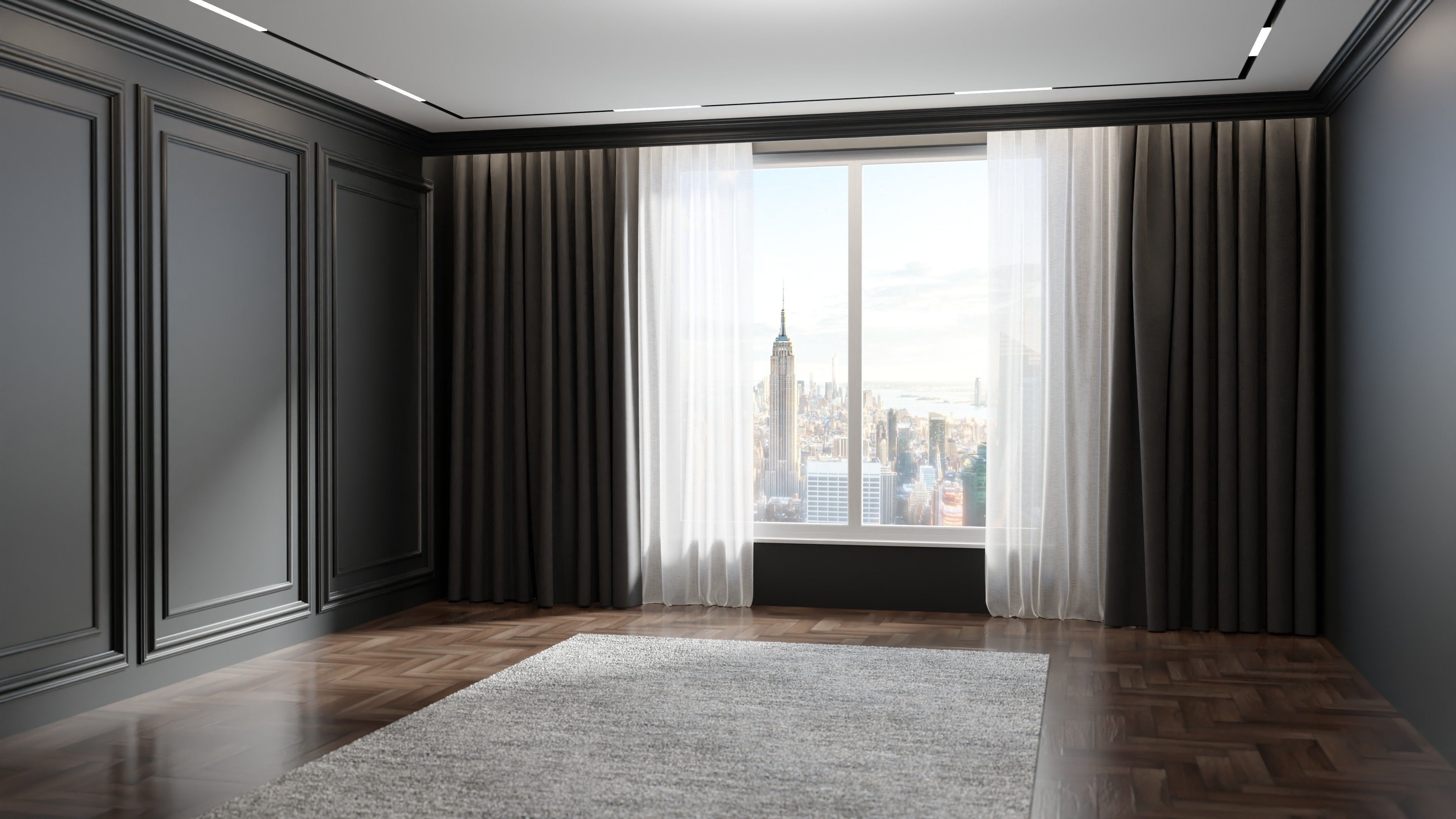 Luxury Curtains Assets SET 1 Low-poly 3D model_5