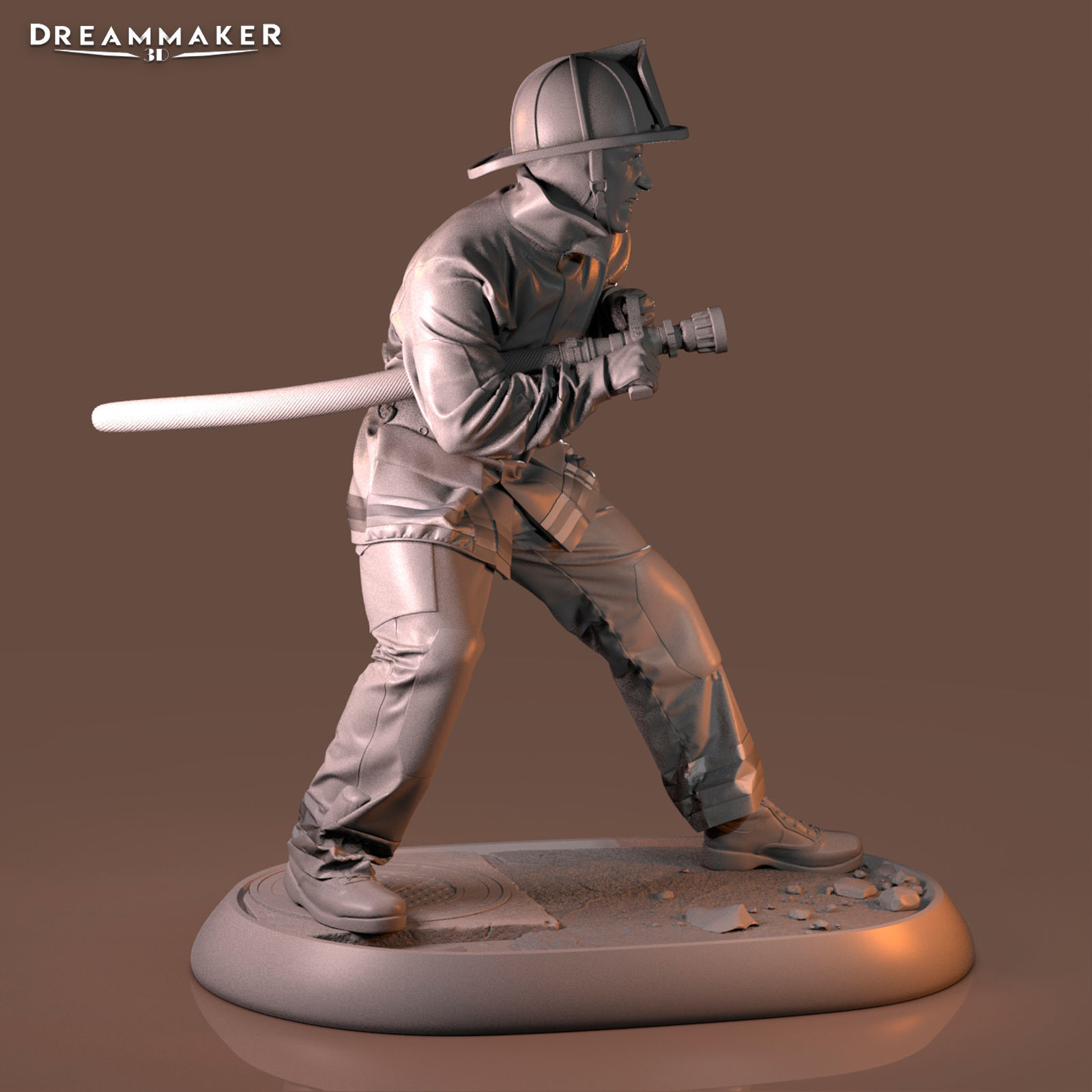 Firefighter in Action 3D print model_17