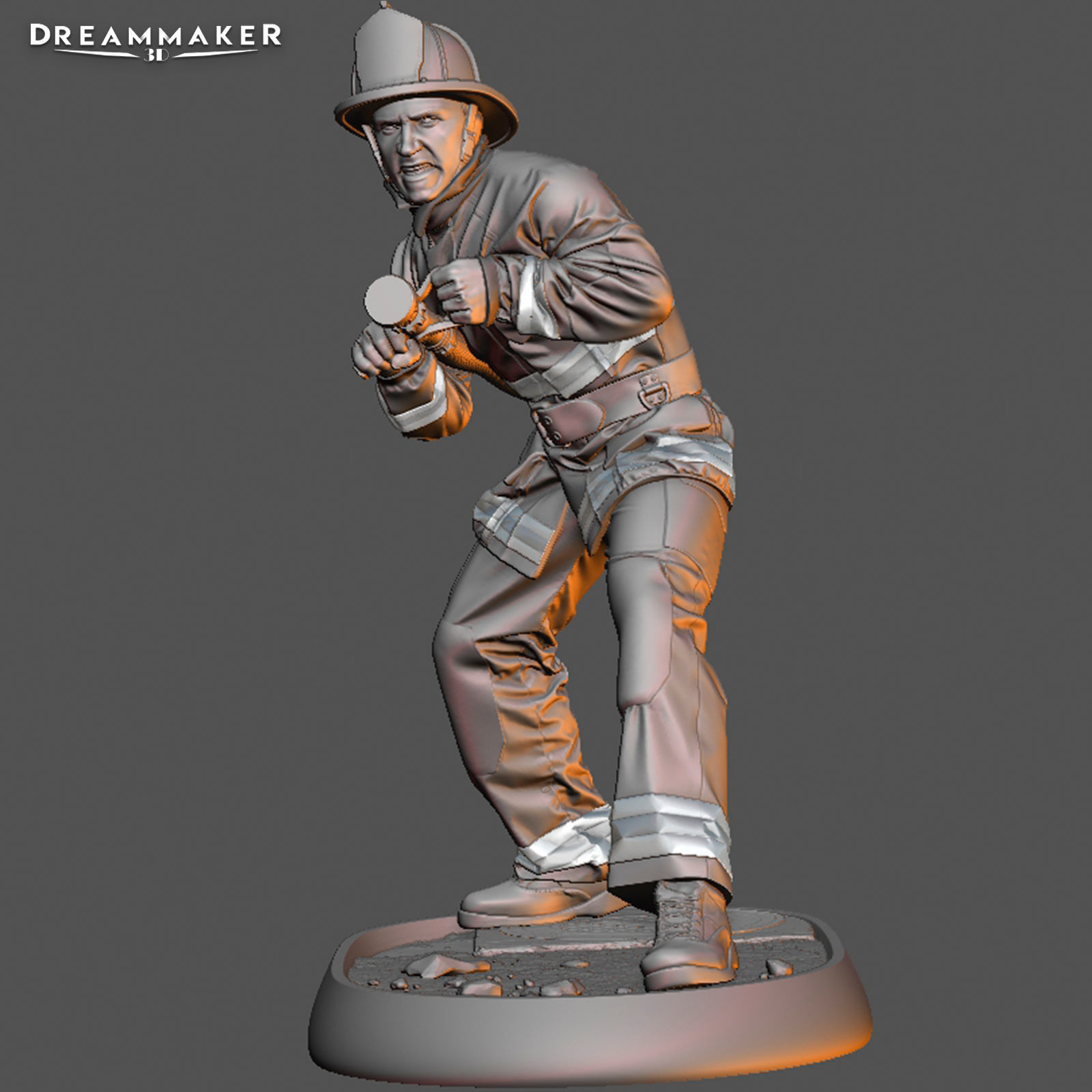 Firefighter in Action 3D print model_27
