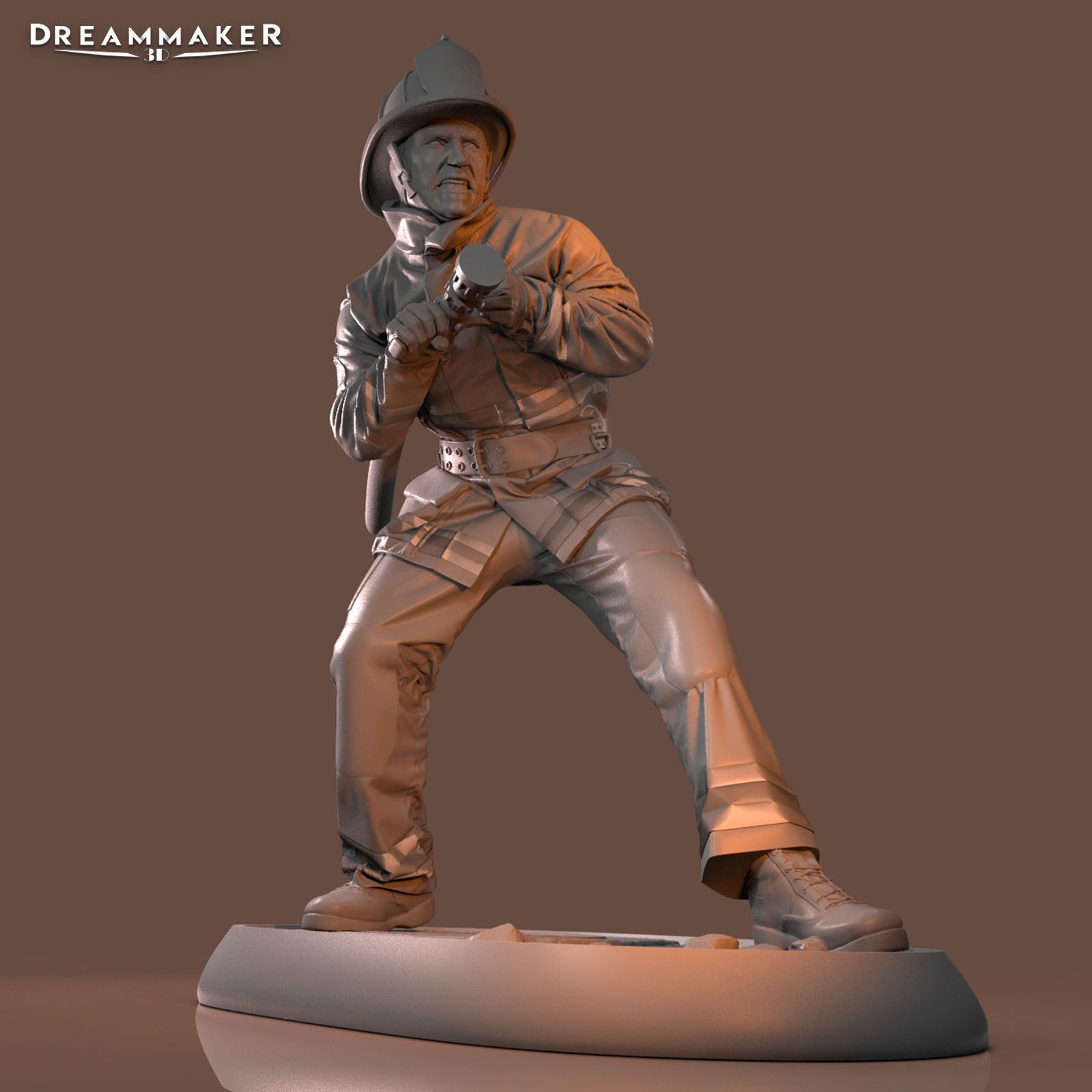 Firefighter in Action 3D print model_3