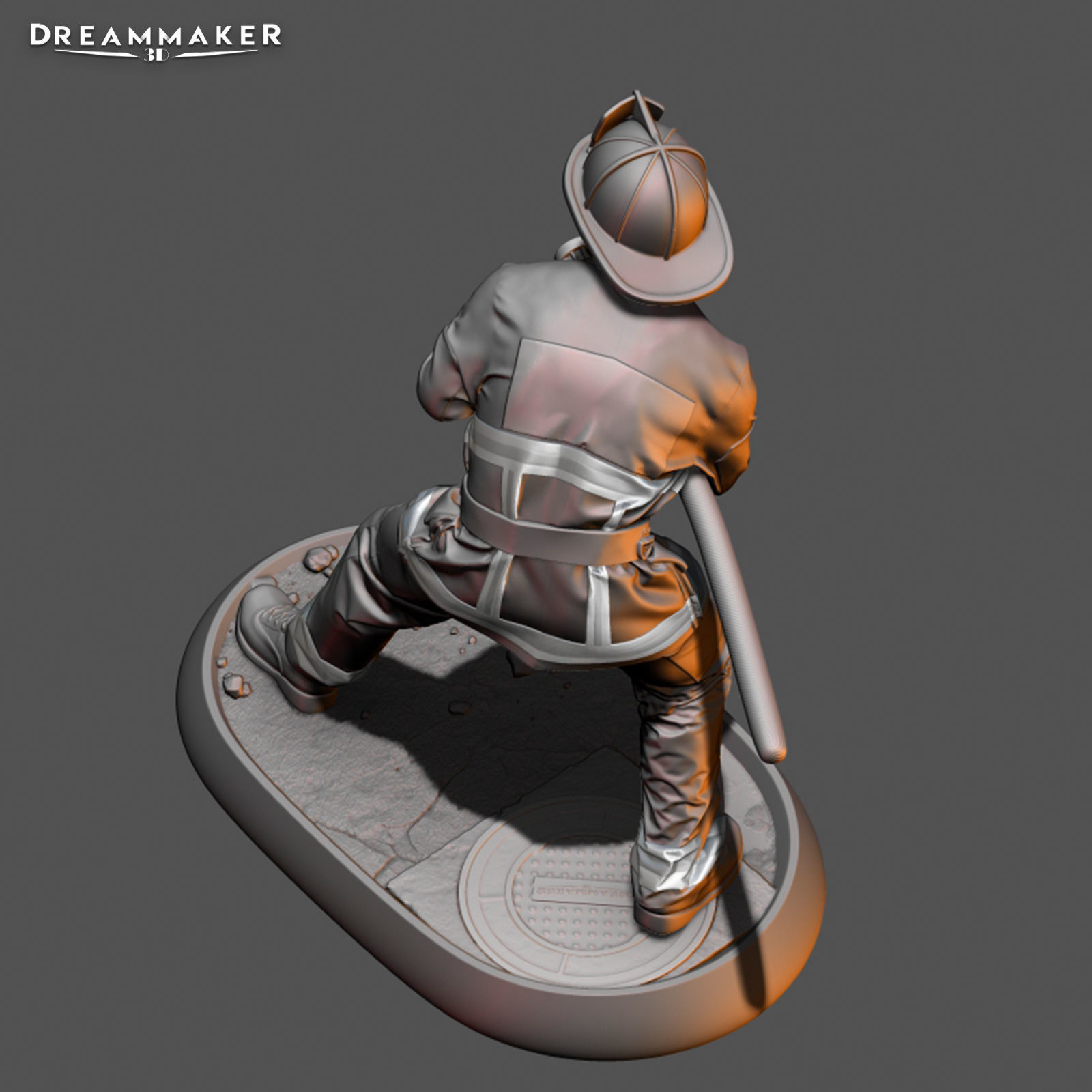 Firefighter in Action 3D print model_25